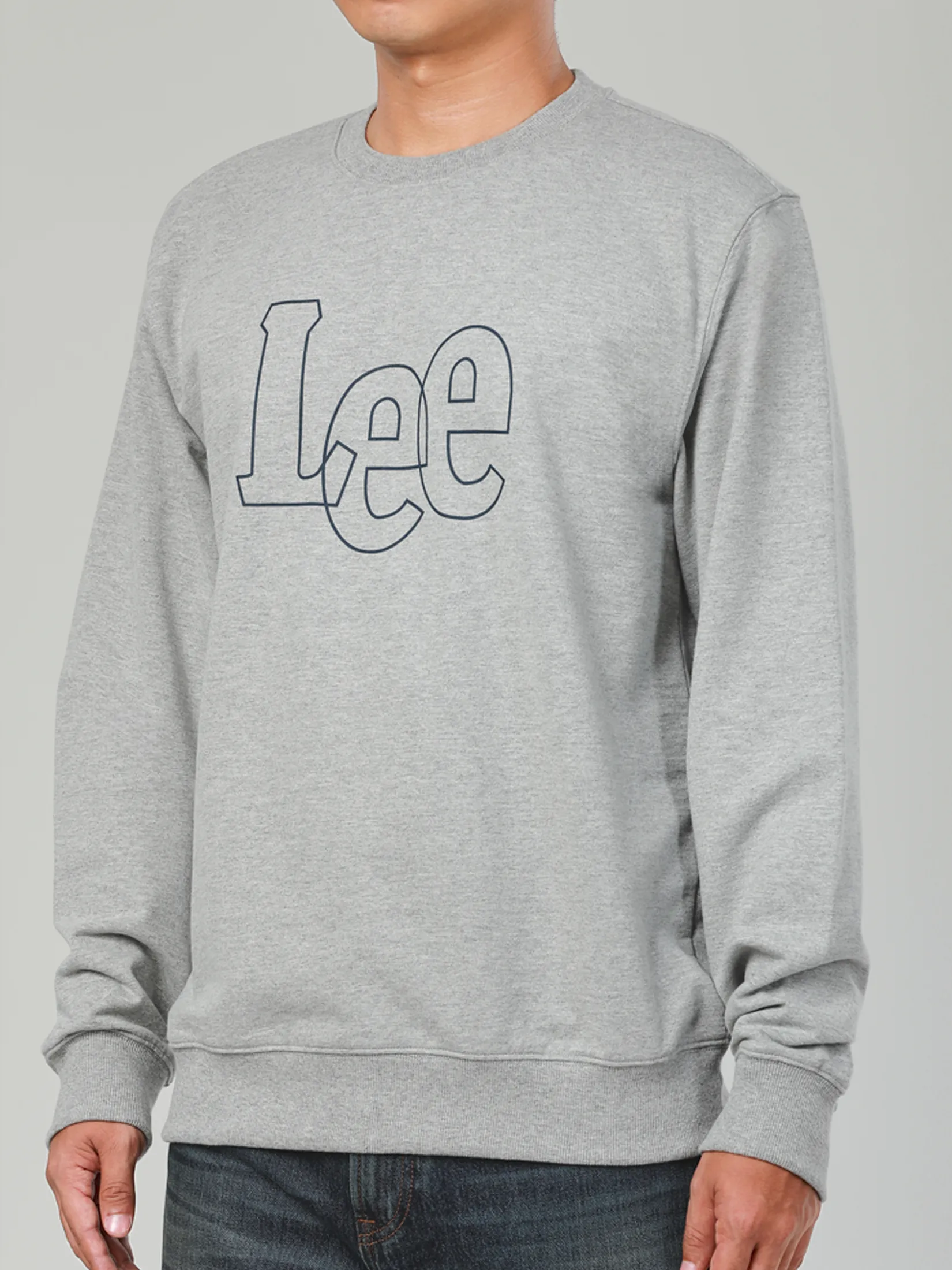 LEE Men s Sweatshirt Regular Fit Grey