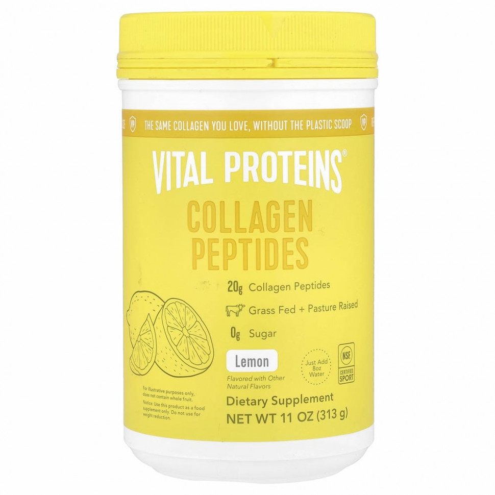 Vital Proteins, Коллагеновые пептиды, лимон, 313 г (11 унций)