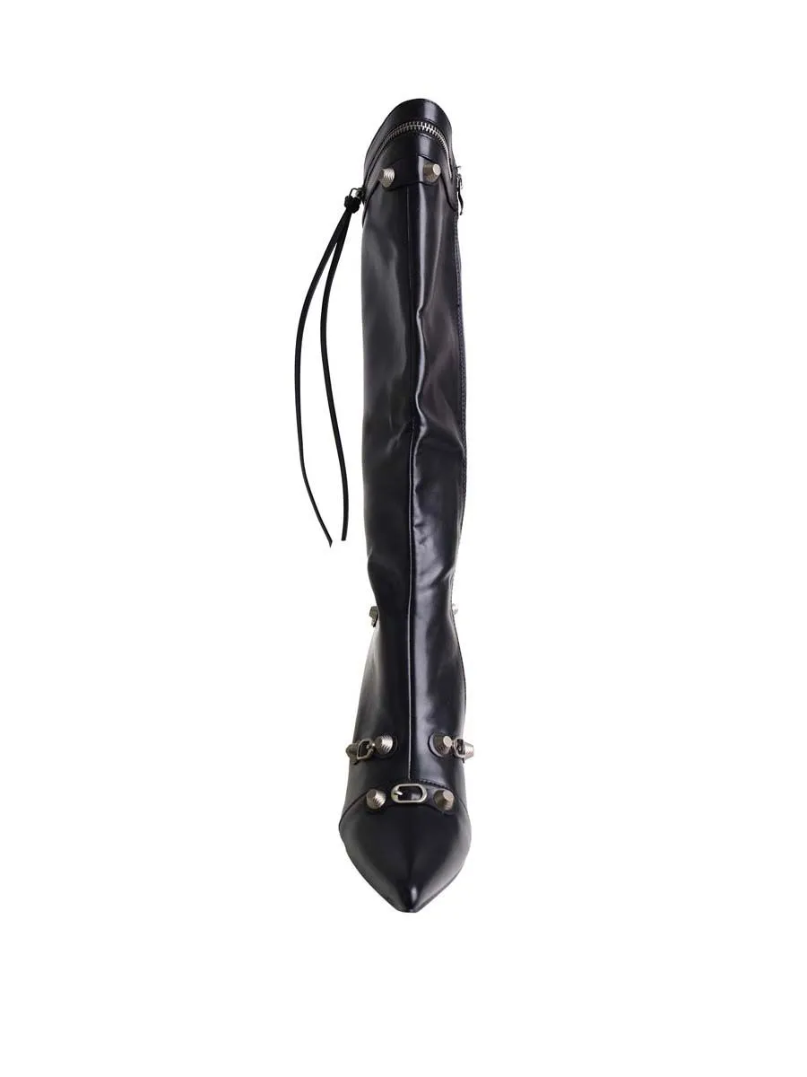 VILLAINS SF ESTI Women's Knee-High Boots BLACK