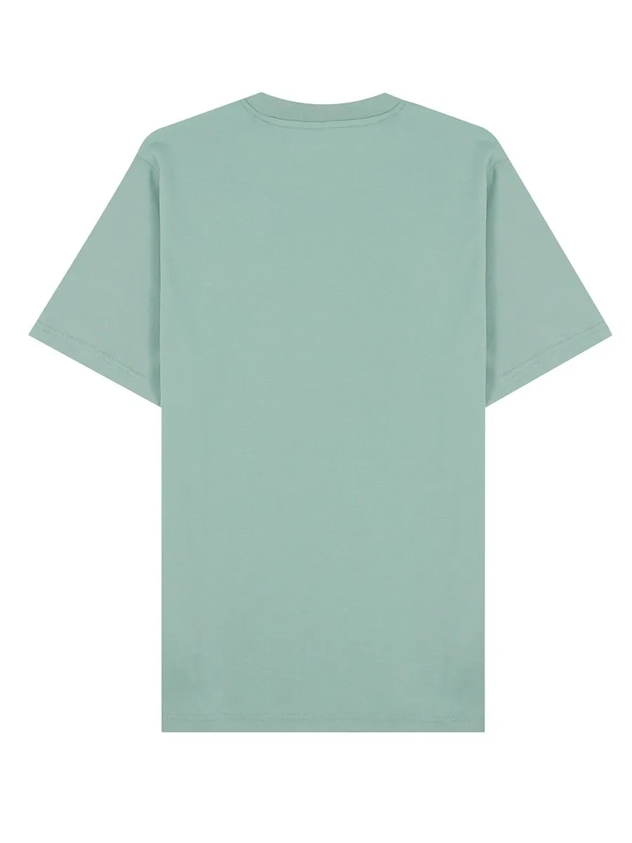 GIORDANO Men's Interlock Embroidery Tee (Liquid Touch) Green Surf