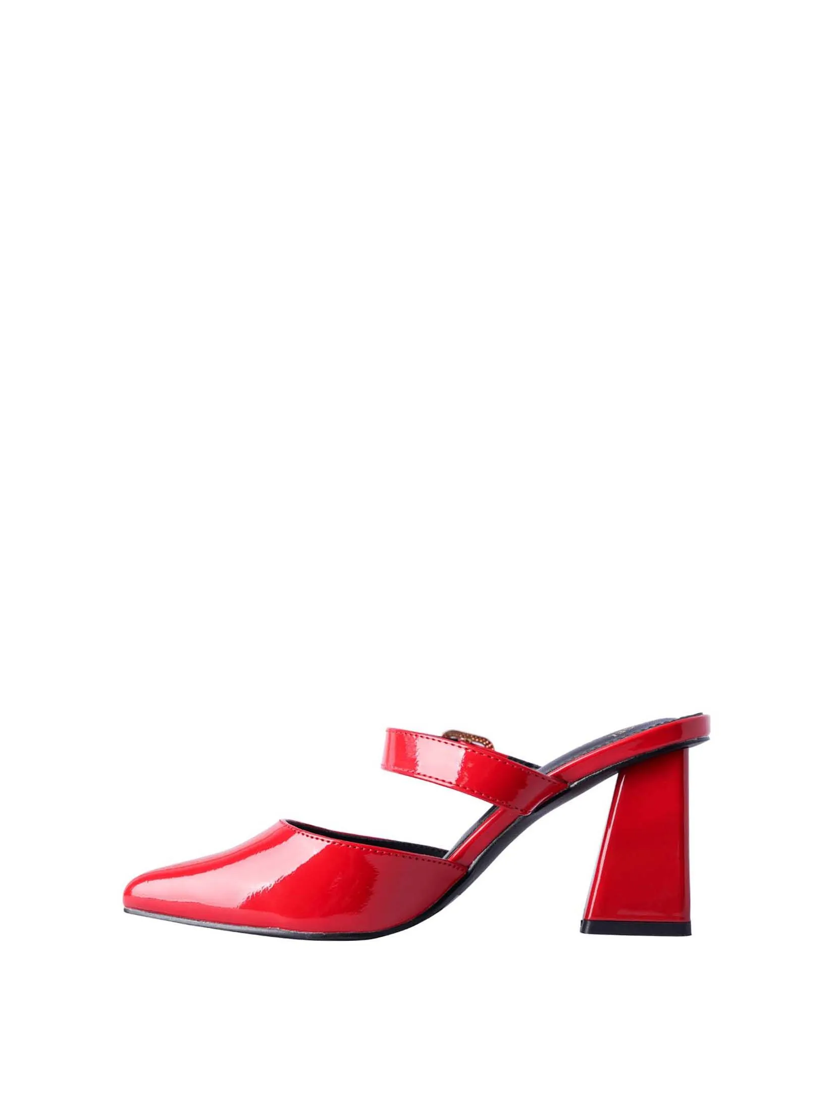 VILLAINS SF ELYSIA Women's Mule Heels RED PATENT
