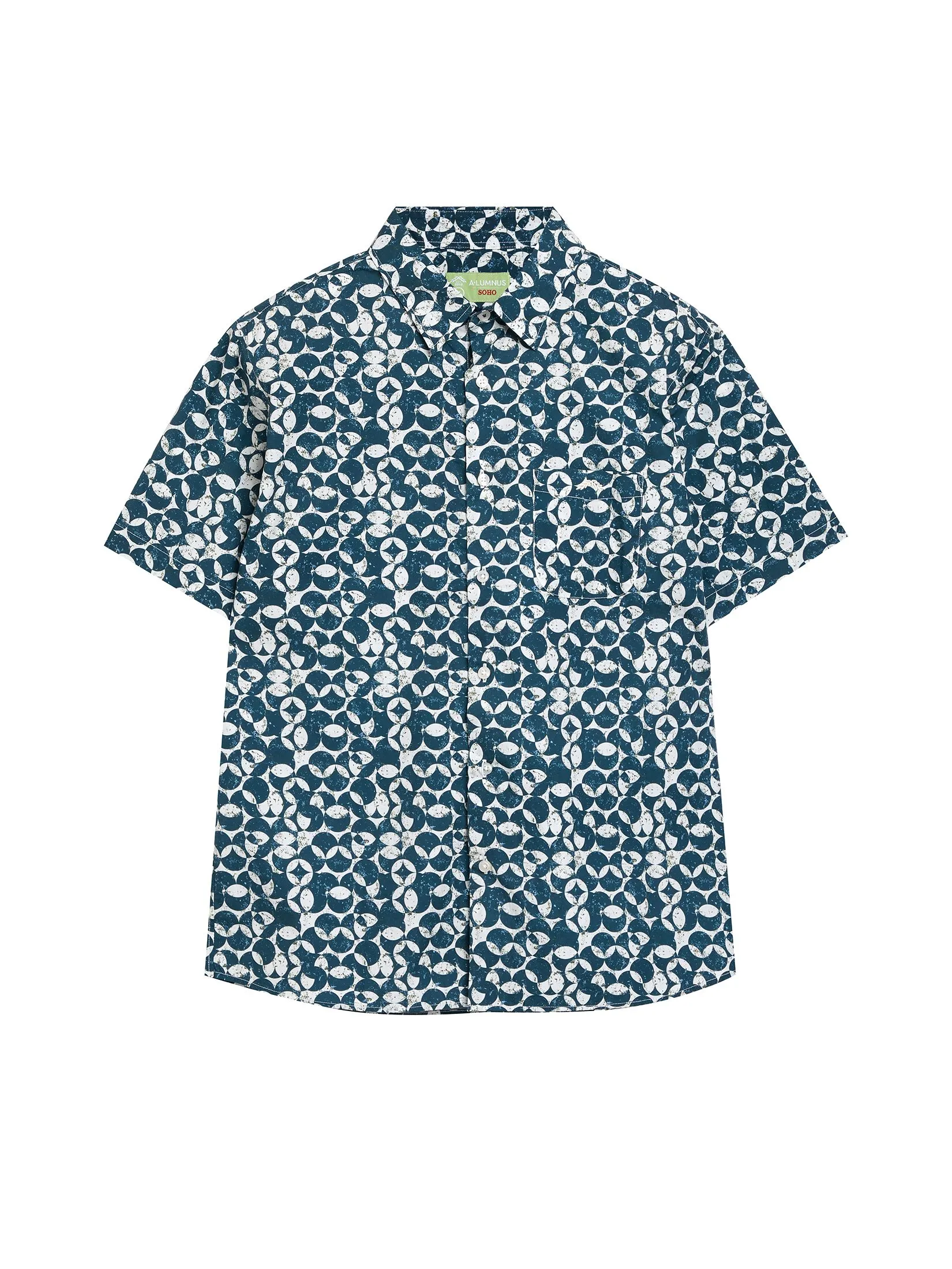 ALUMNUS Men Shirt Short Sleeves 2506SSSL21 Dark Green