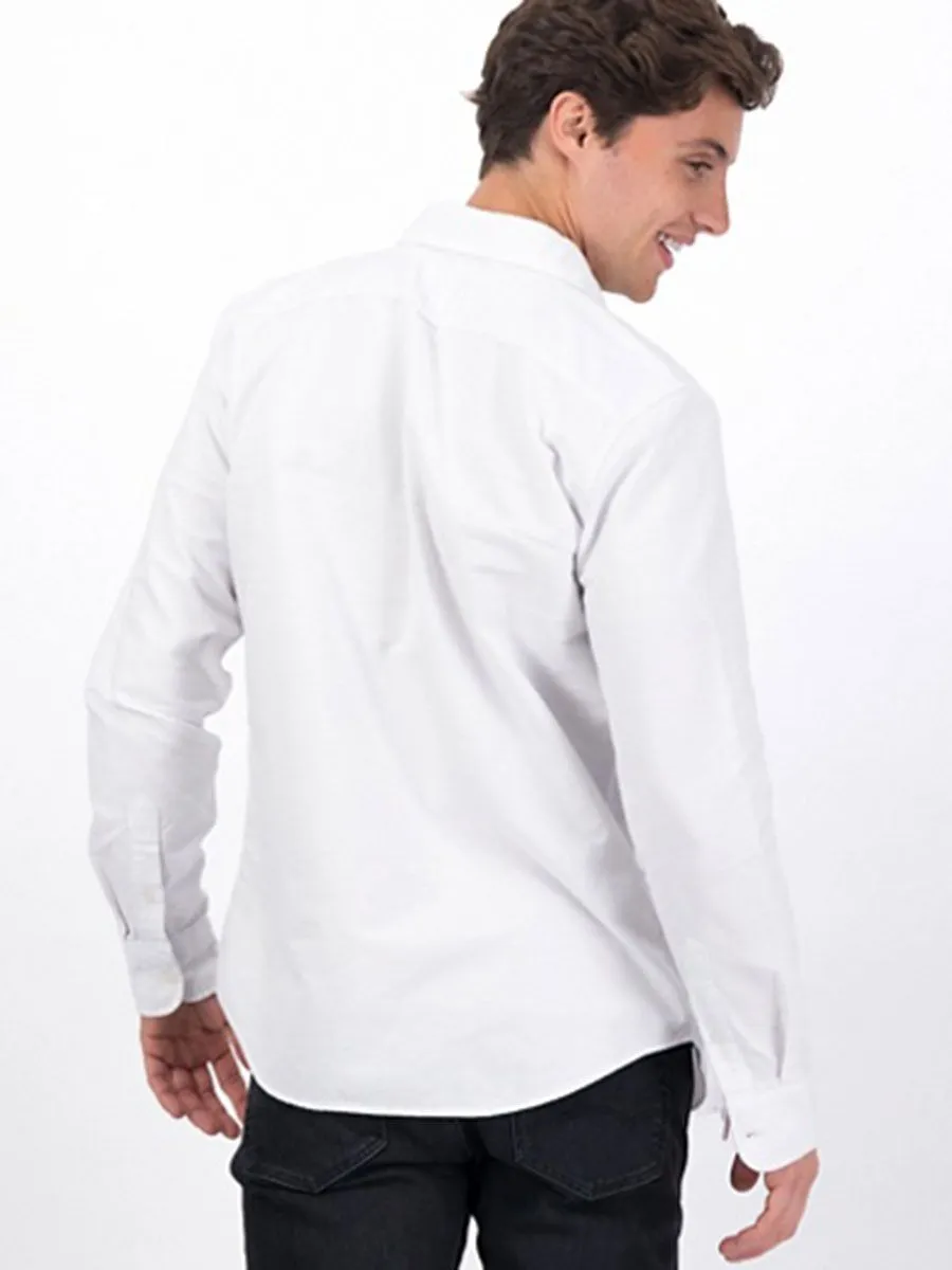AMERICAN EAGLE Shirt Solid Oxford W Eagle 5153 Solid Oxford 100 White