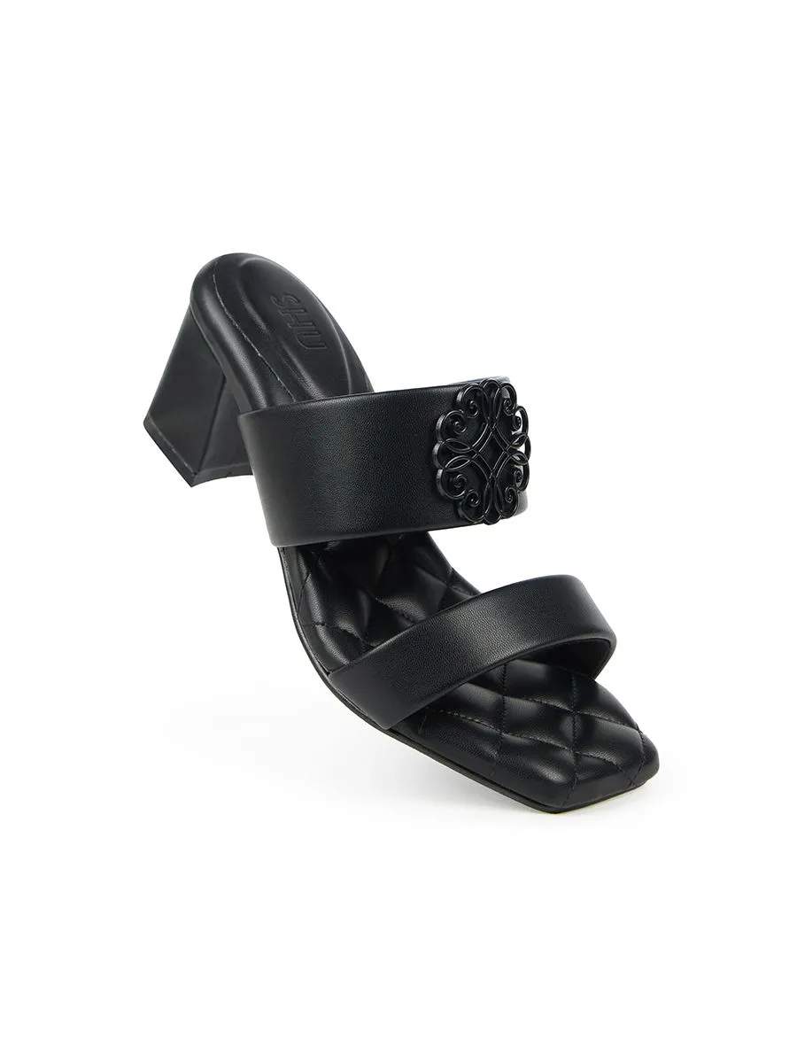 SHU WOMEN  PALETTE SOFT 2" INFINITE HEART ONTONE - BLACK