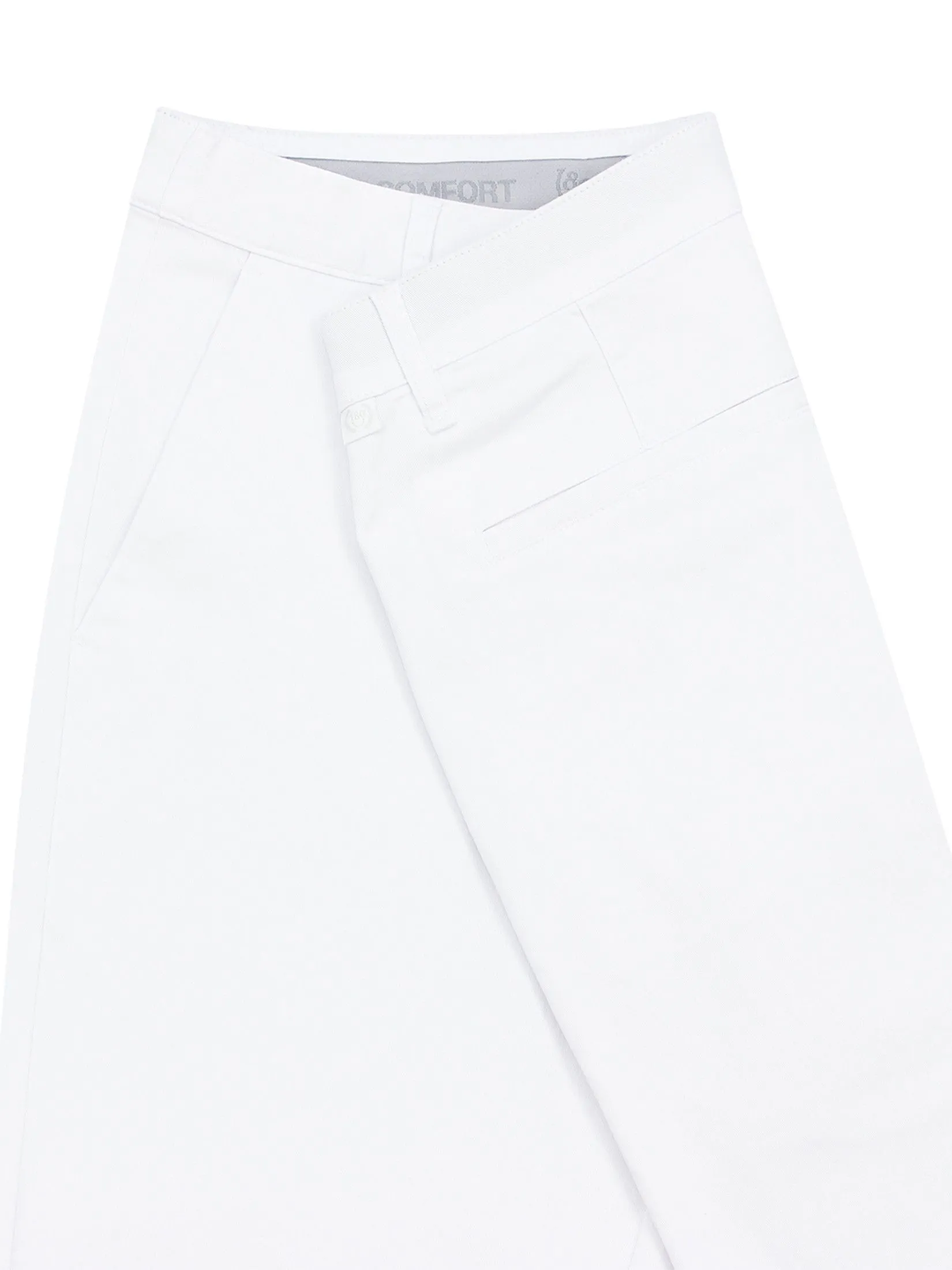 GIORDANO Men's Slim Stretch Khaki Pants (180° Elastic Waist) White