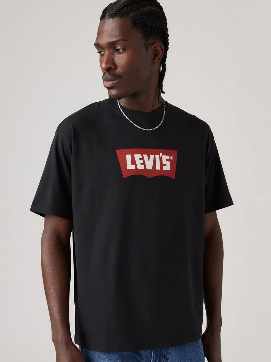 LEVI'S Men's Vintage Batwing Graphic T-Shirt Vintage Chili Oil Batwing Caviar