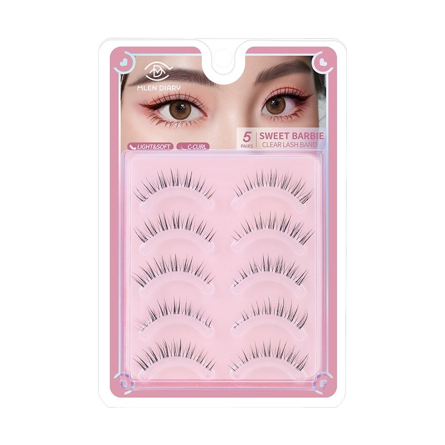 Mlen Diary Strips Lashes Series Eyelashes 5Pairs Sweet Barbie