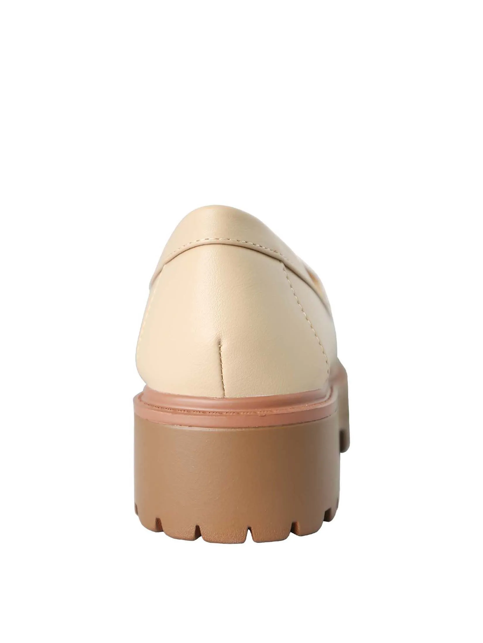 VILLAINS SF ROVE Women's Platform Loafer Heels OFF WHITE