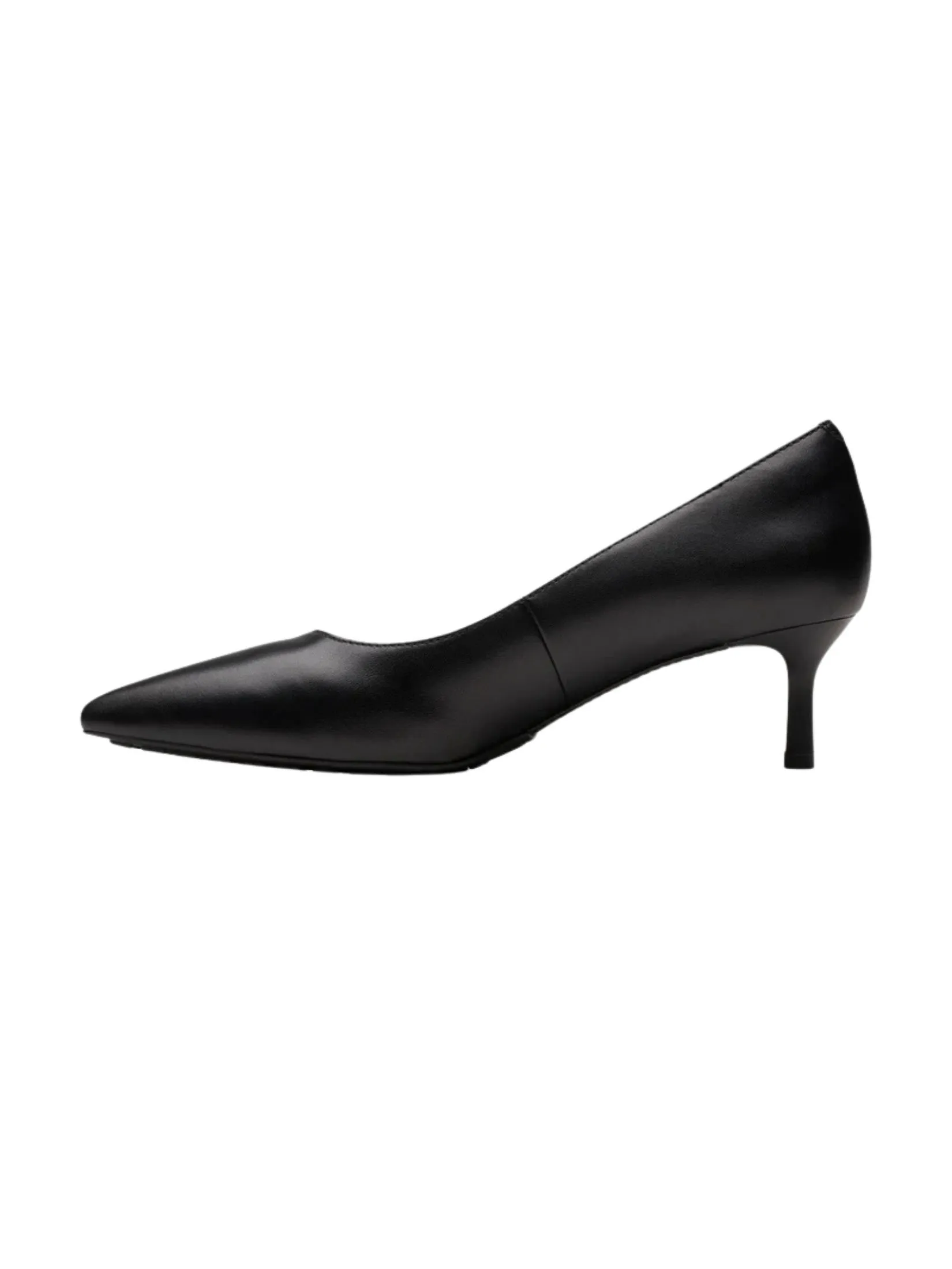 CLARKS ADELA COURT Black Leather Women's High Heels