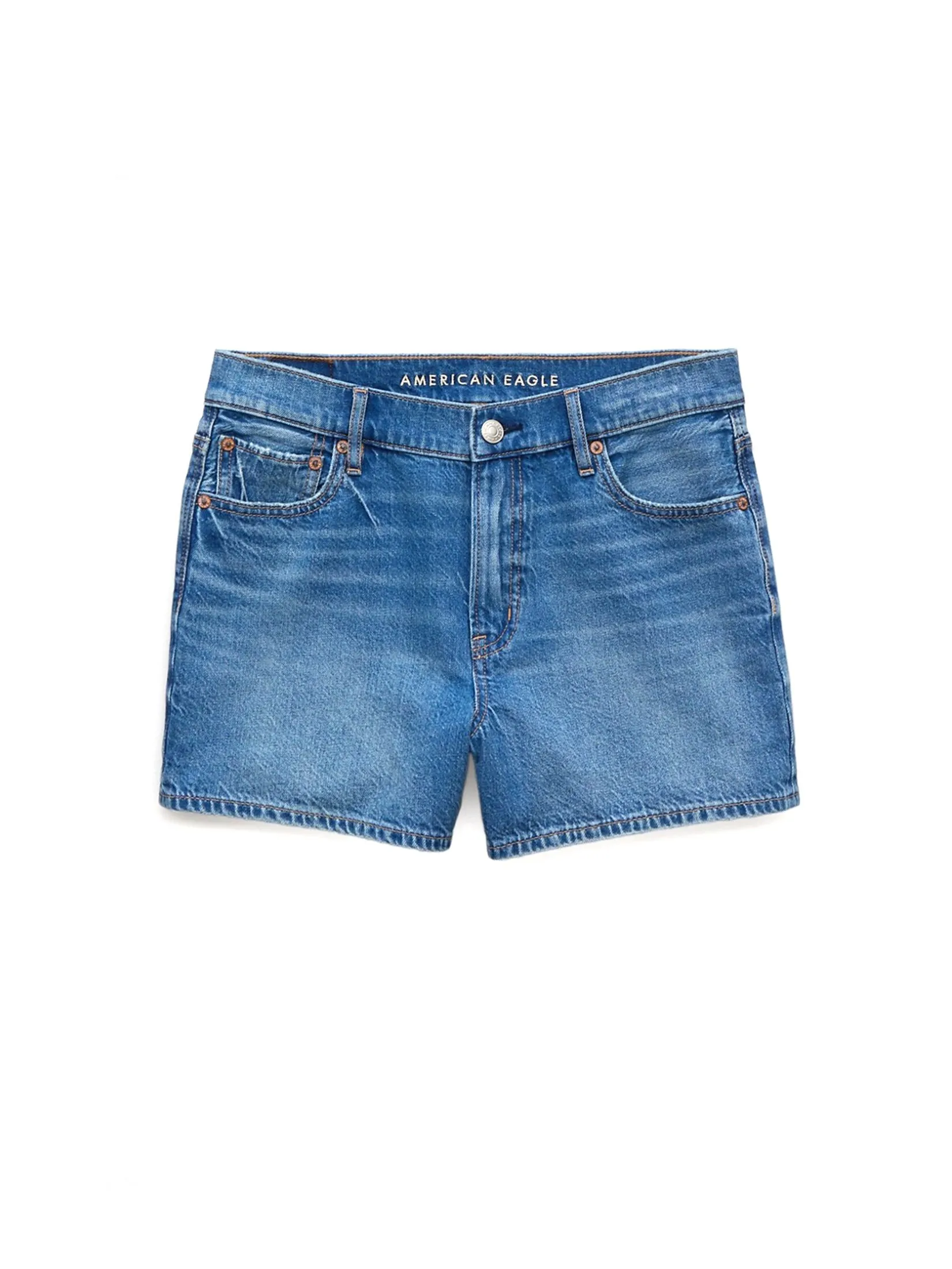 AMERICAN EAGLE WOMEN RELAXED SHORT 471 MEDIUM TINTED INDIGO