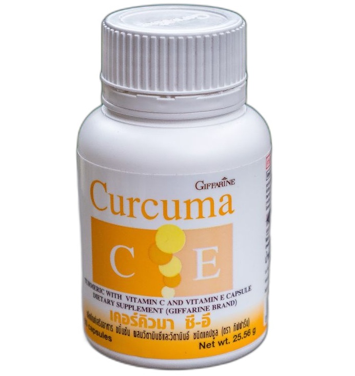 Капсулы куркумы с витаминами С и Е Giffarine 60 шт