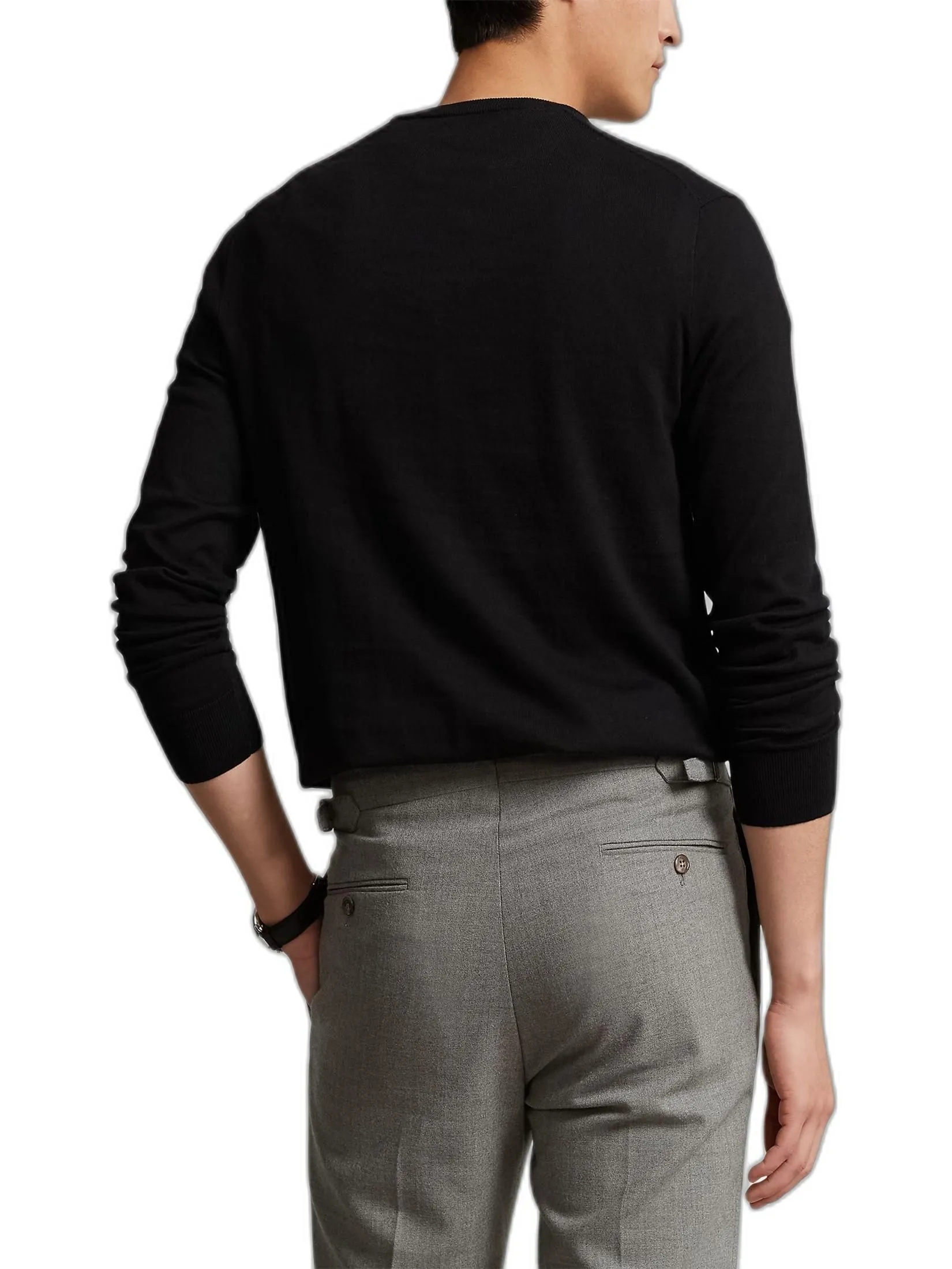 POLO RALPH LAUREN Slim Fit Cotton Sweater  MNPOSWE16820122 Black