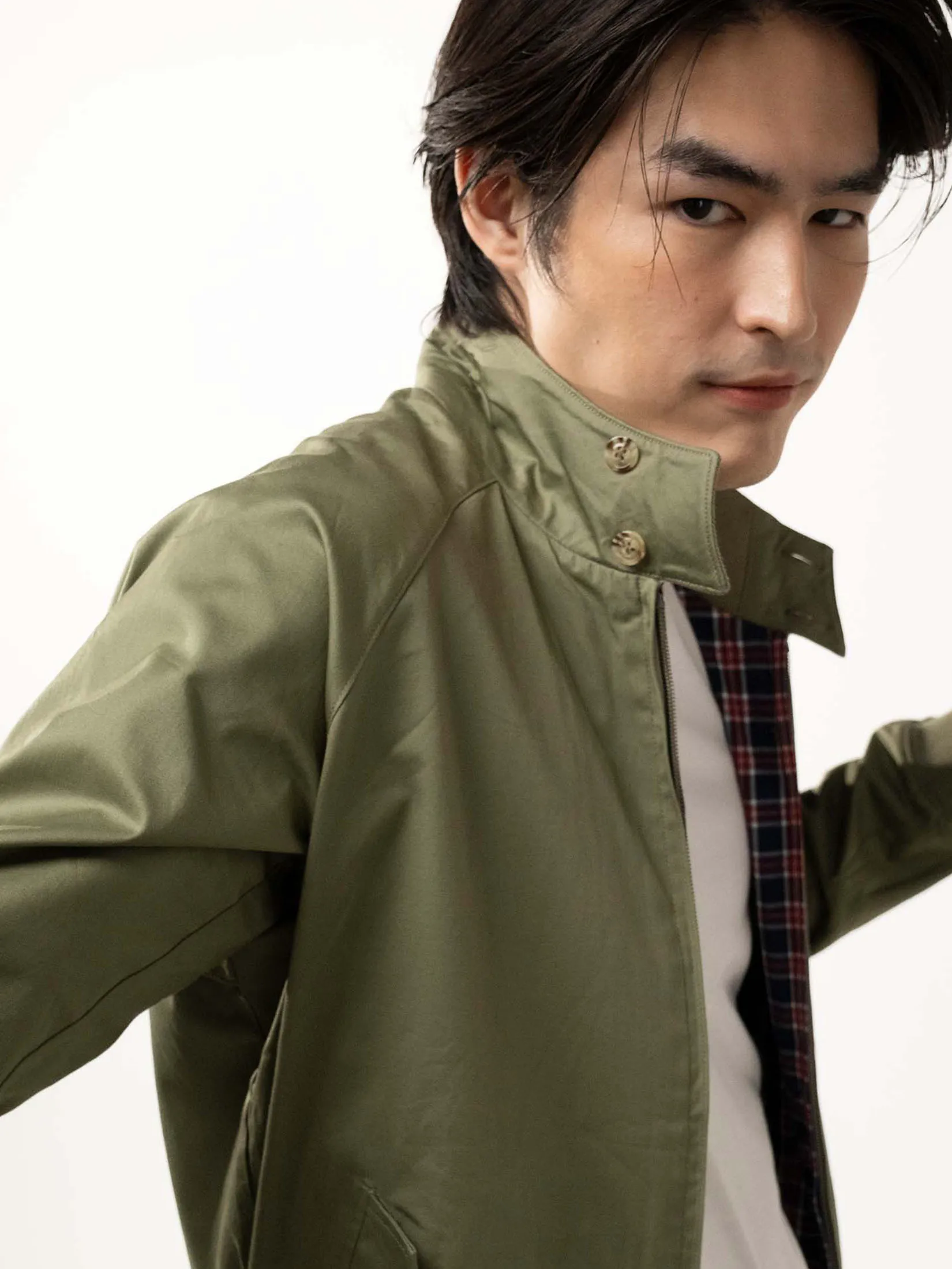 ERA-WON Harrington Jacket – Regular Fit in Green