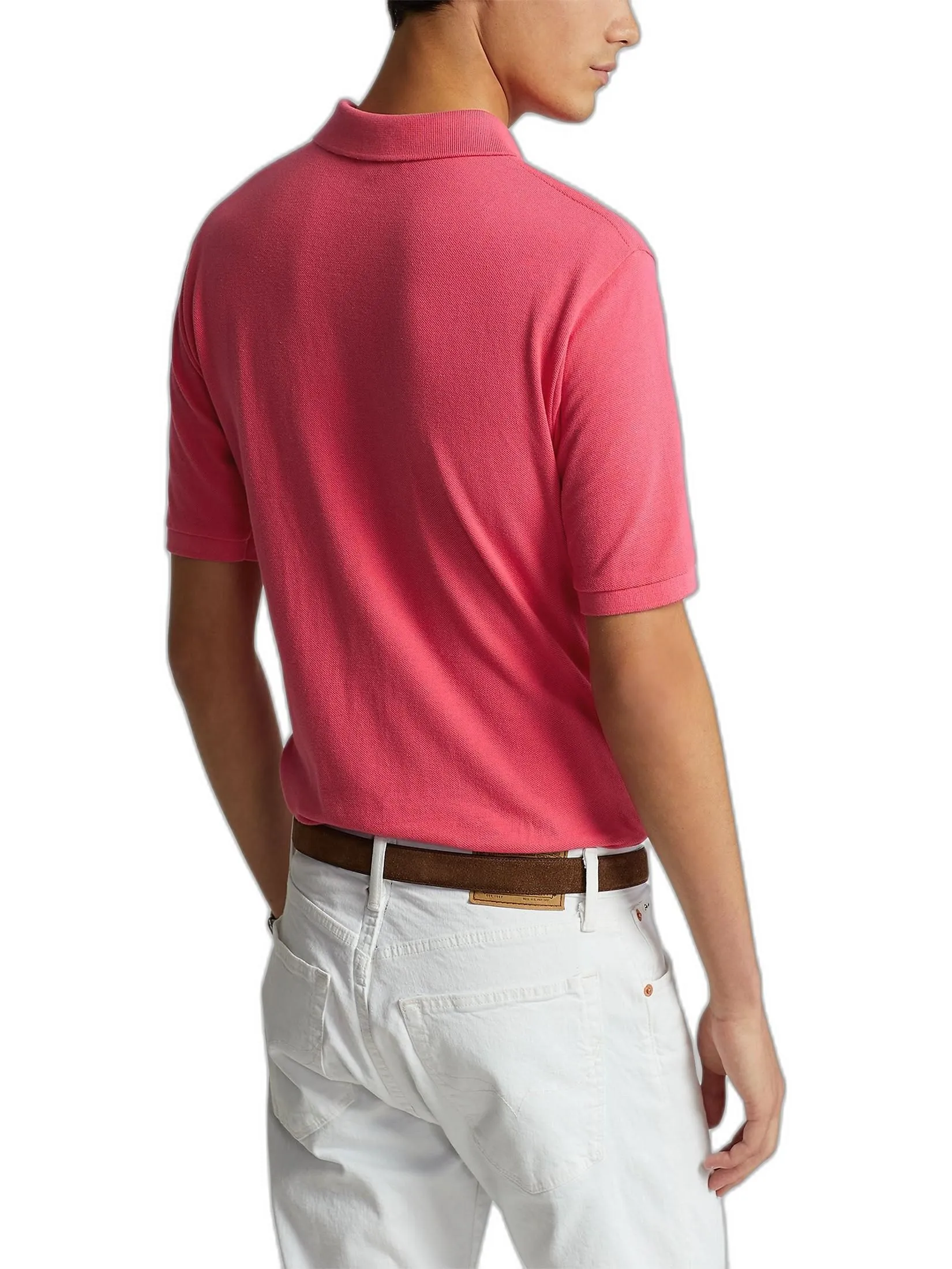 POLO RALPH LAUREN Polo Ralph Lauren POLO-Custom Slim Fit Mesh Polo Shirt MNPOKNI1N820487 650 PINK