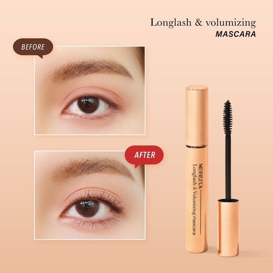 Merrez'Ca Long Lash  Volumizing Mascara 6.5g. Black