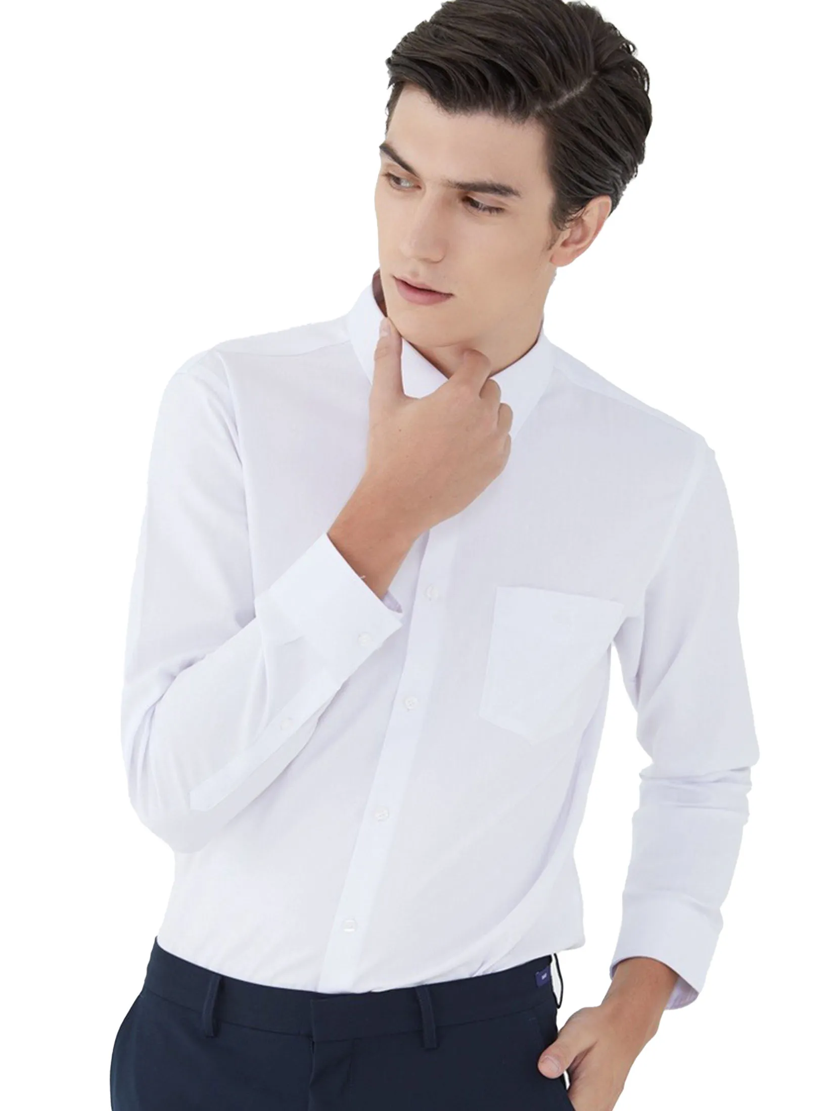 ARROW Men s Long-Sleeve Dress Shirt White Slim Fit – Code MACS758-WH