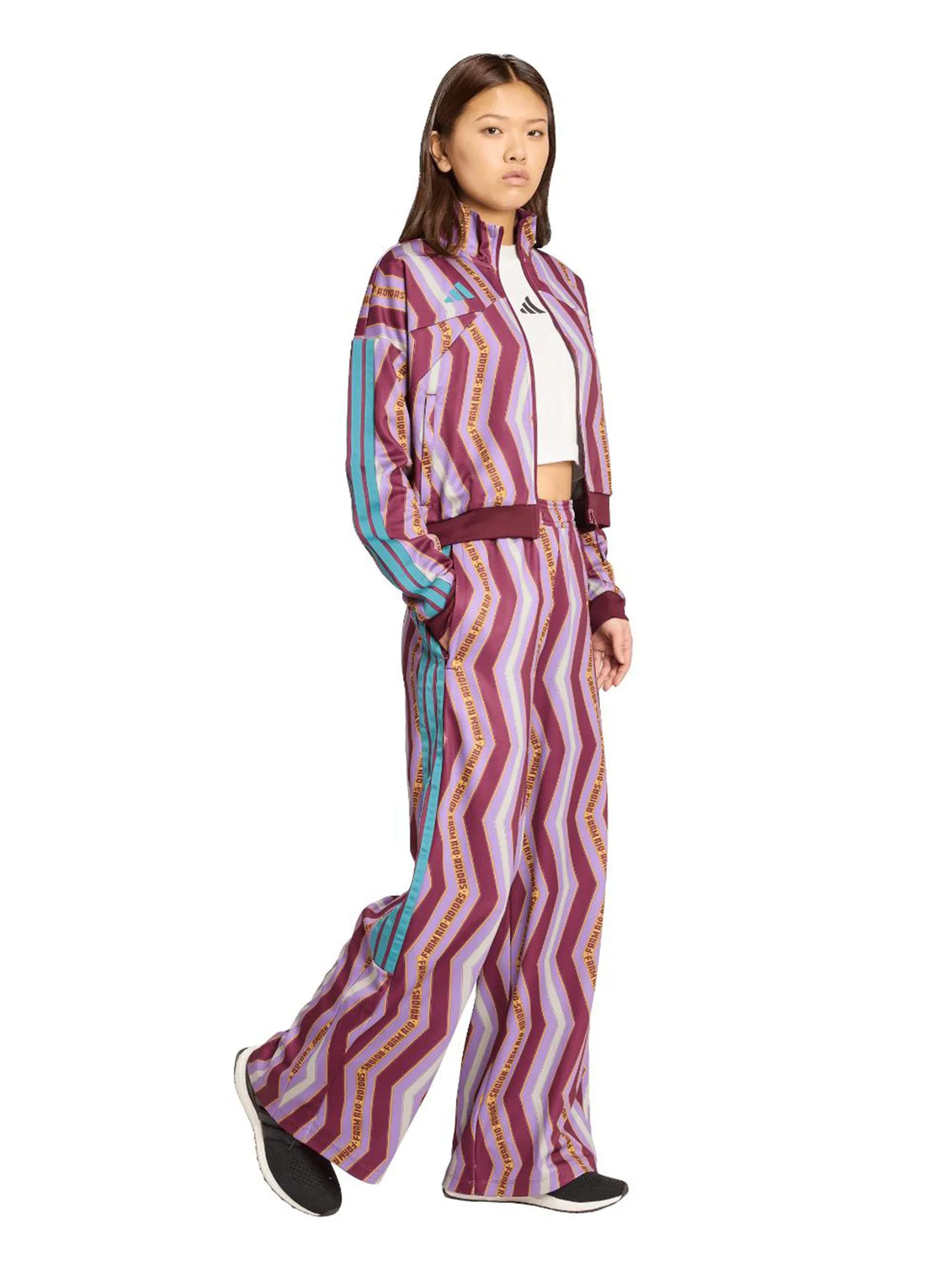 ADIDAS Women Track Joggers Adidas X Farm Tiro JL8616 Amazon Red / Violet Fusion / Ash Silver