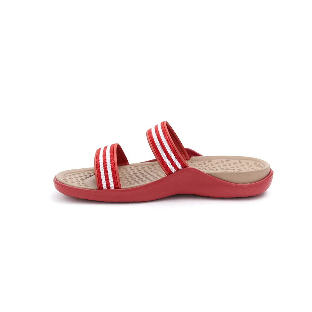 SCHOLL Red Slide Sandals - Sand IV