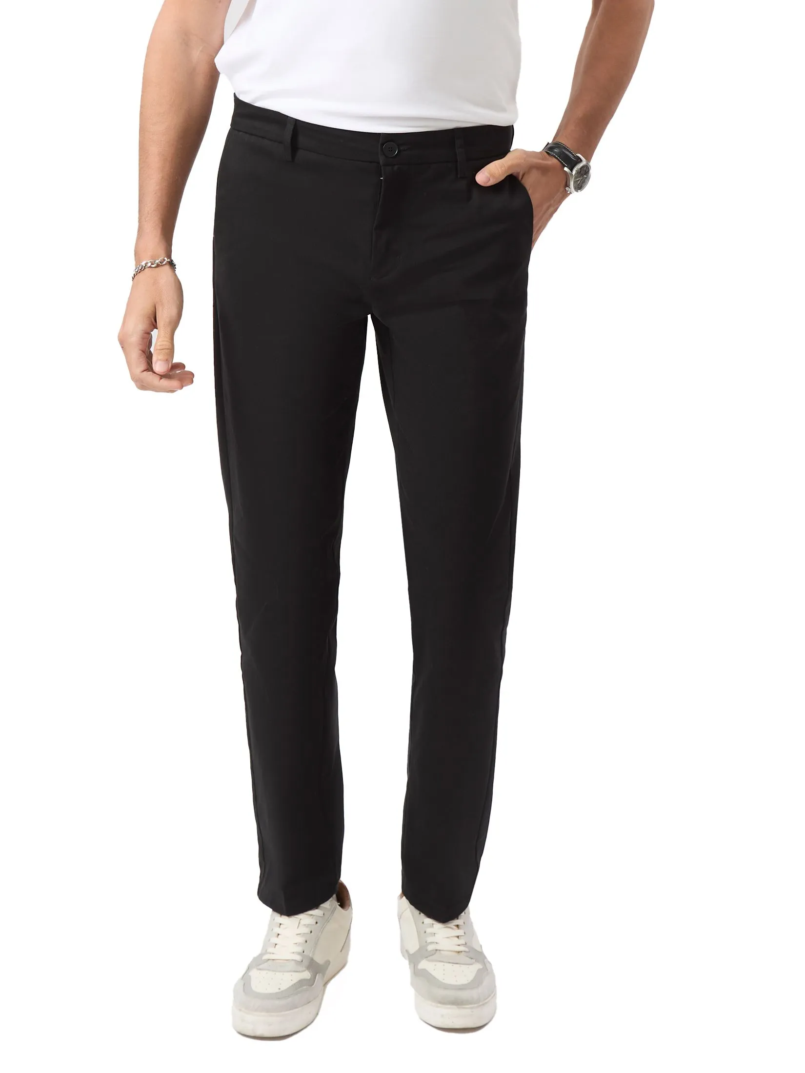 LTD Slim Fit Chino Pants Men Black