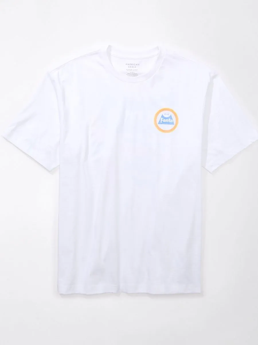 AMERICAN EAGLE MEN G SS FANTA SET IN TEE- PC DYE + SERIOUSLY SOFT 100 WHITE