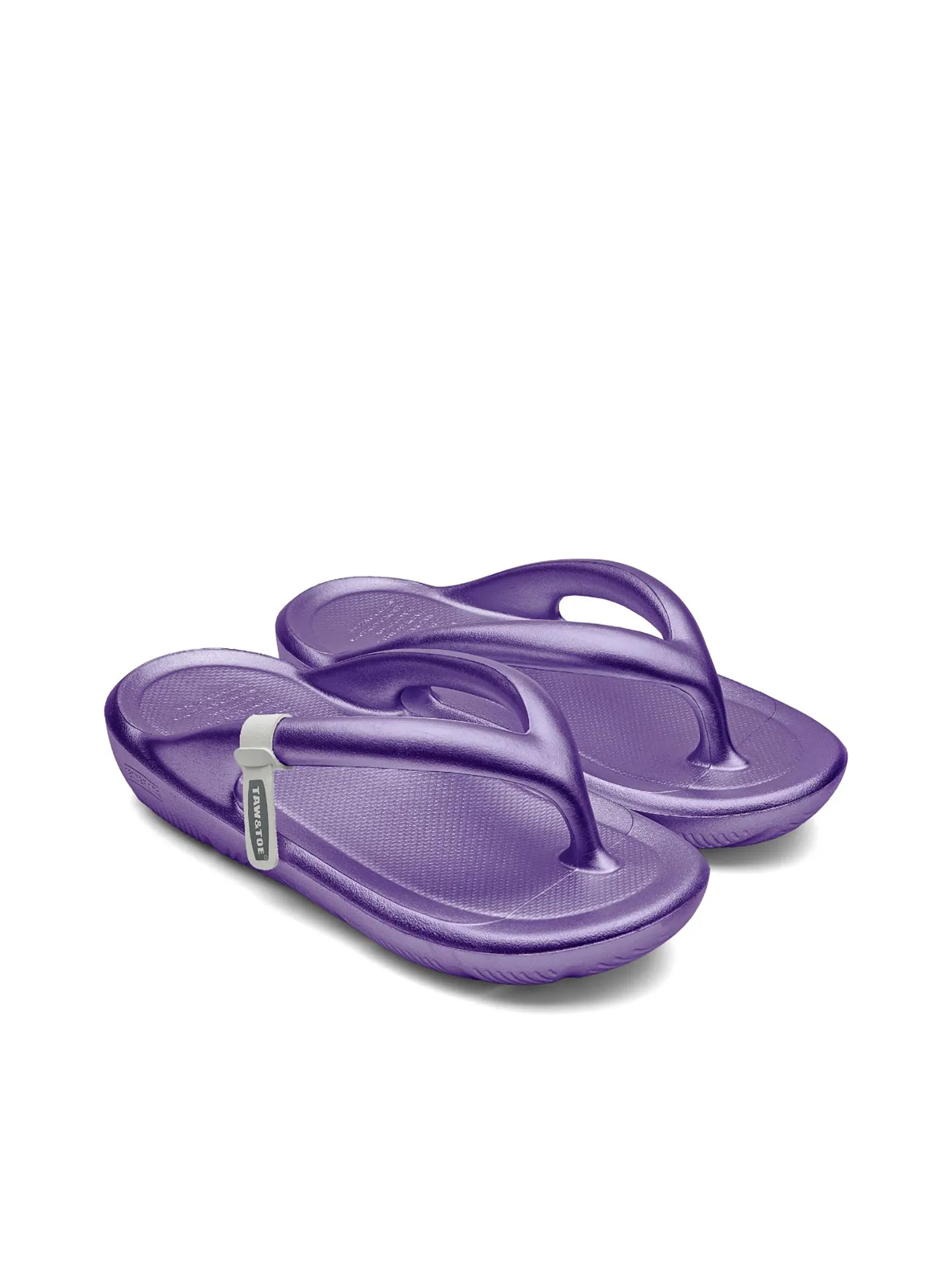TAW&TOE Unisex Sandals Zerovity Flip Flop OG Metal Purple