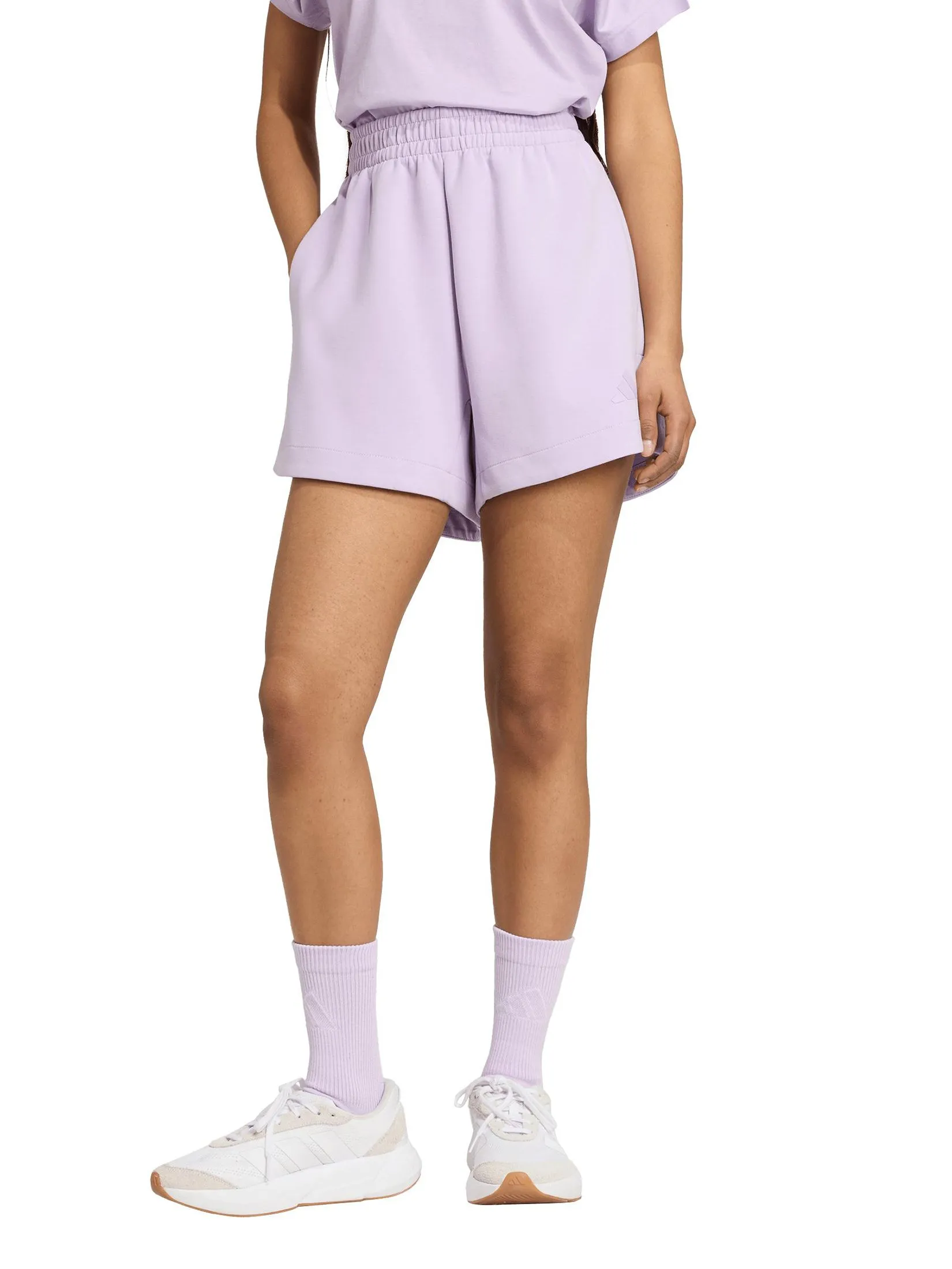 ADIDAS Women Shorts Soft Lux Loose JW2382 Purple / Powder Plum