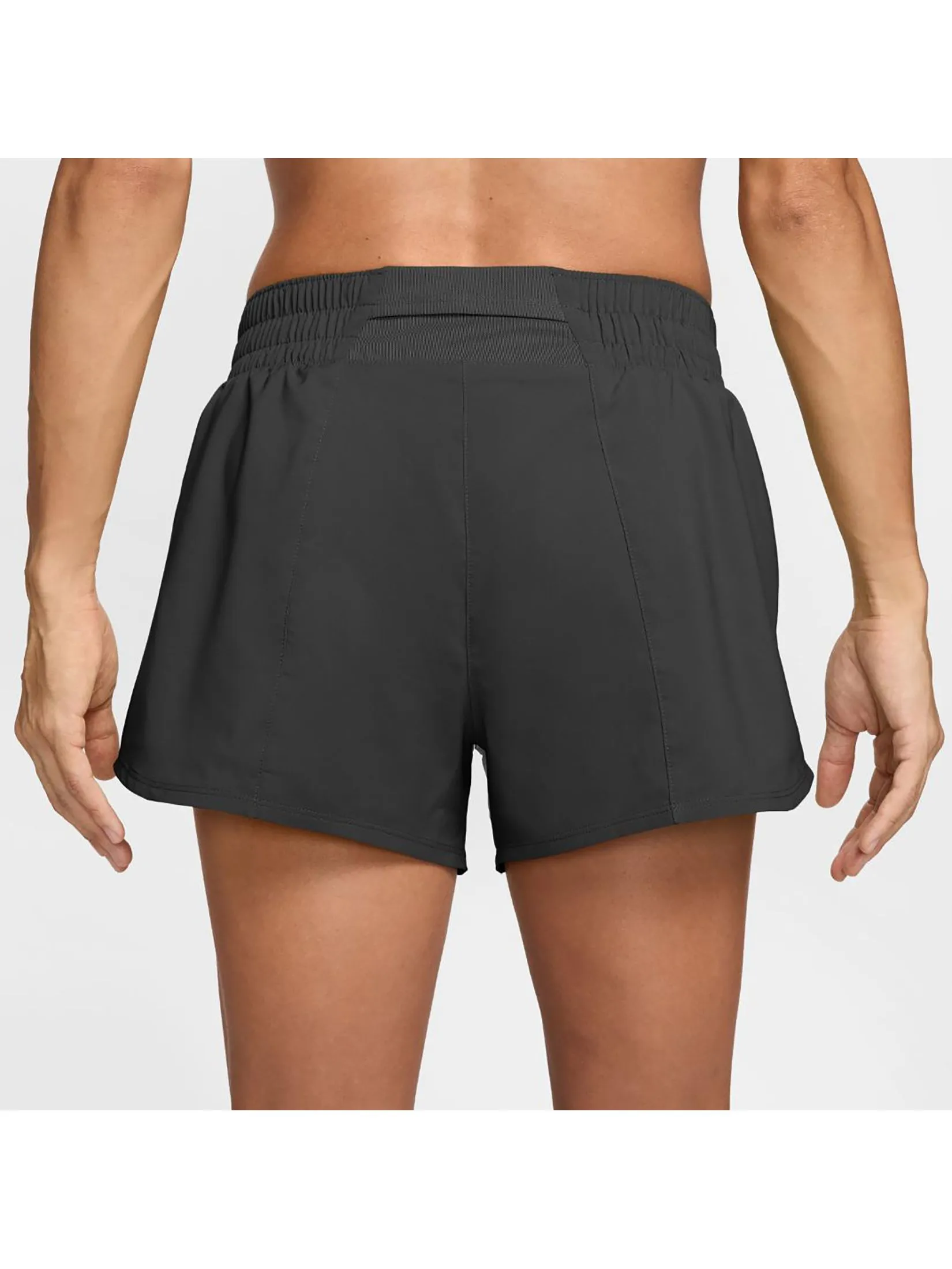 NIKE Women Shorts Sport One Swoosh Dri-Fit Mid-Rise Black