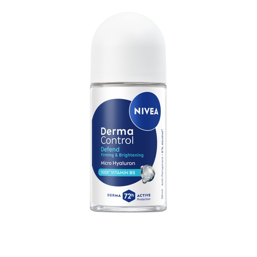 Nivea Roll On Derma Control Defend 50 Ml. โรลออนลดเหงื่อ ระงับกลิ่นกาย - Blue
