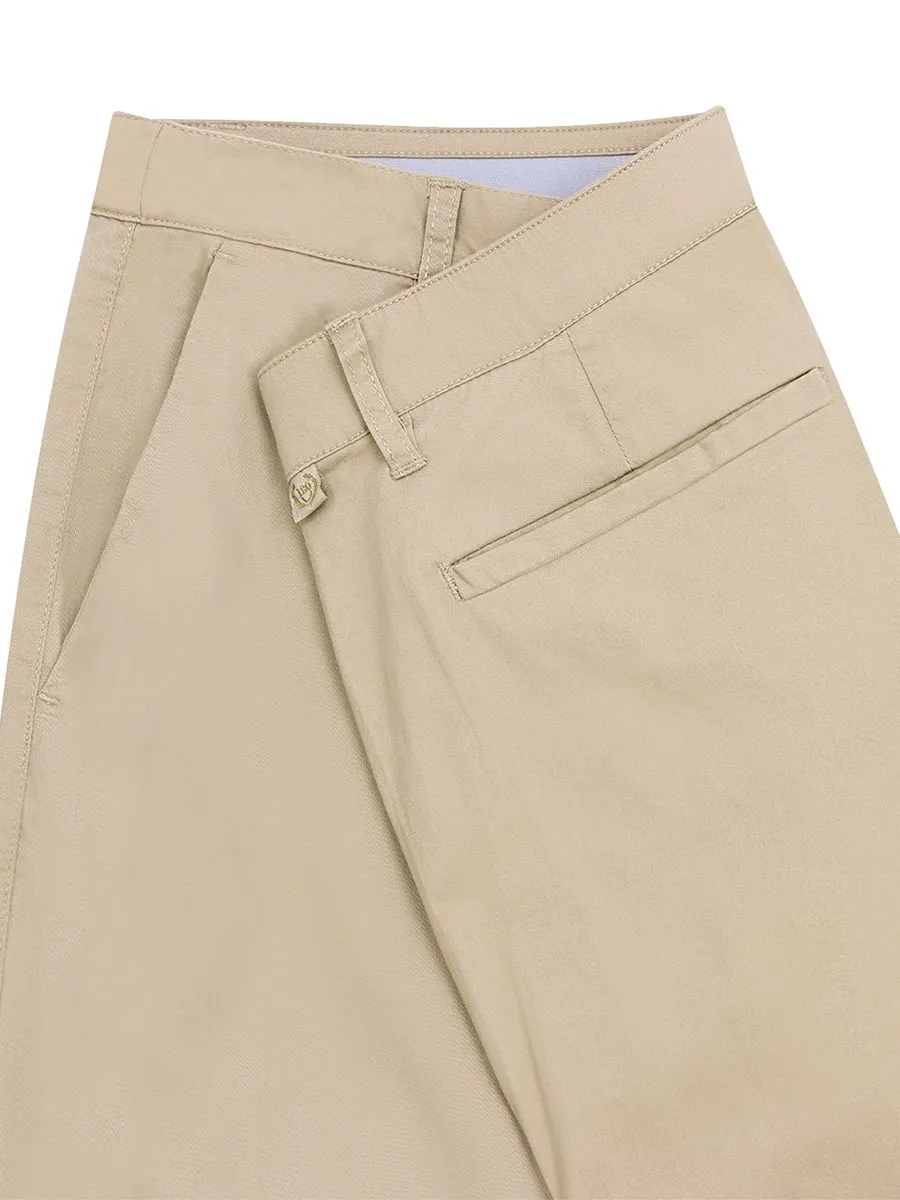 GIORDANO Men's Low-Rise Twill Pants (180 Waistband) Crockery Khaki