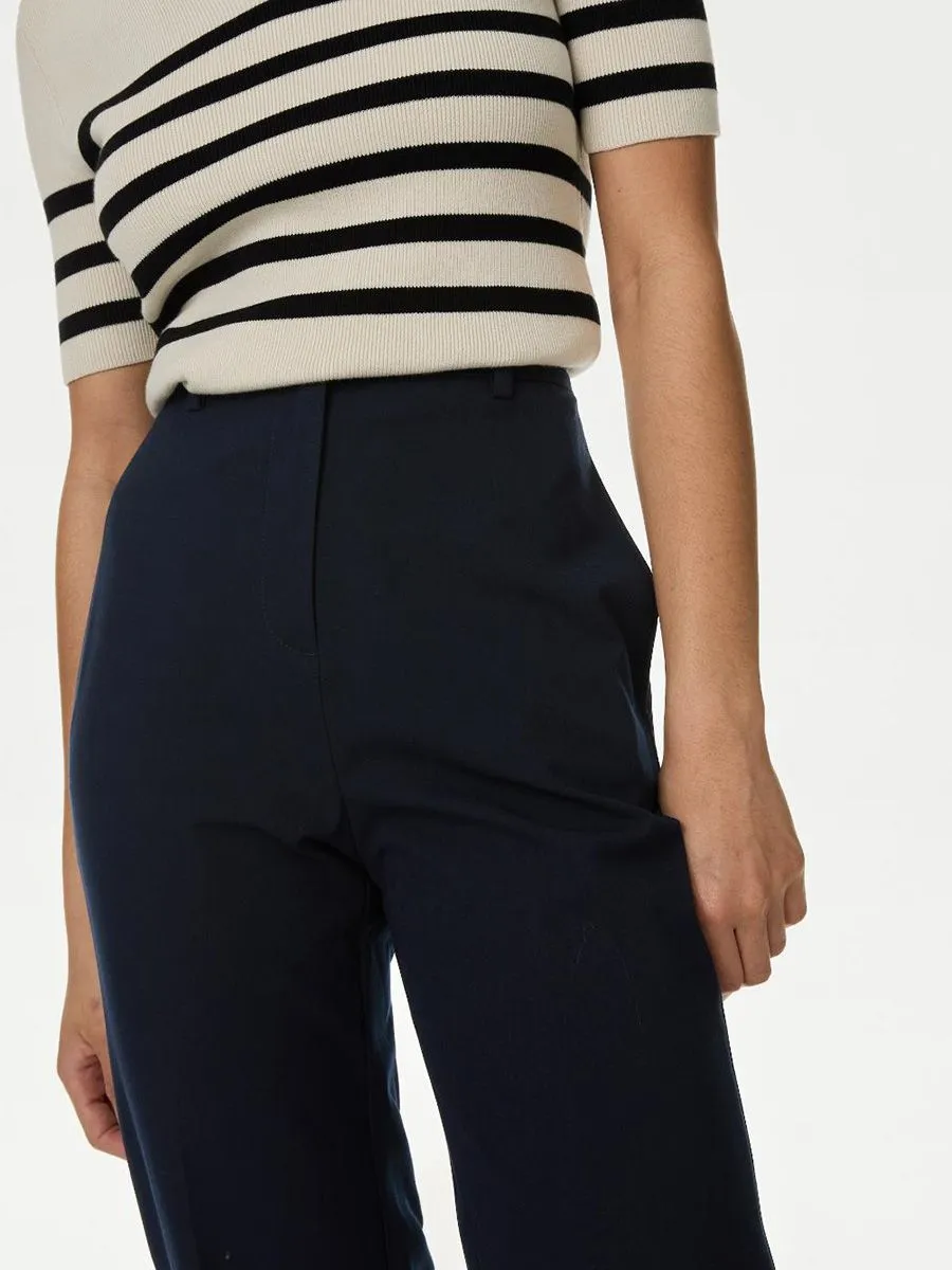 MARKS & SPENCER Women Trousers Straight Leg With Stretch