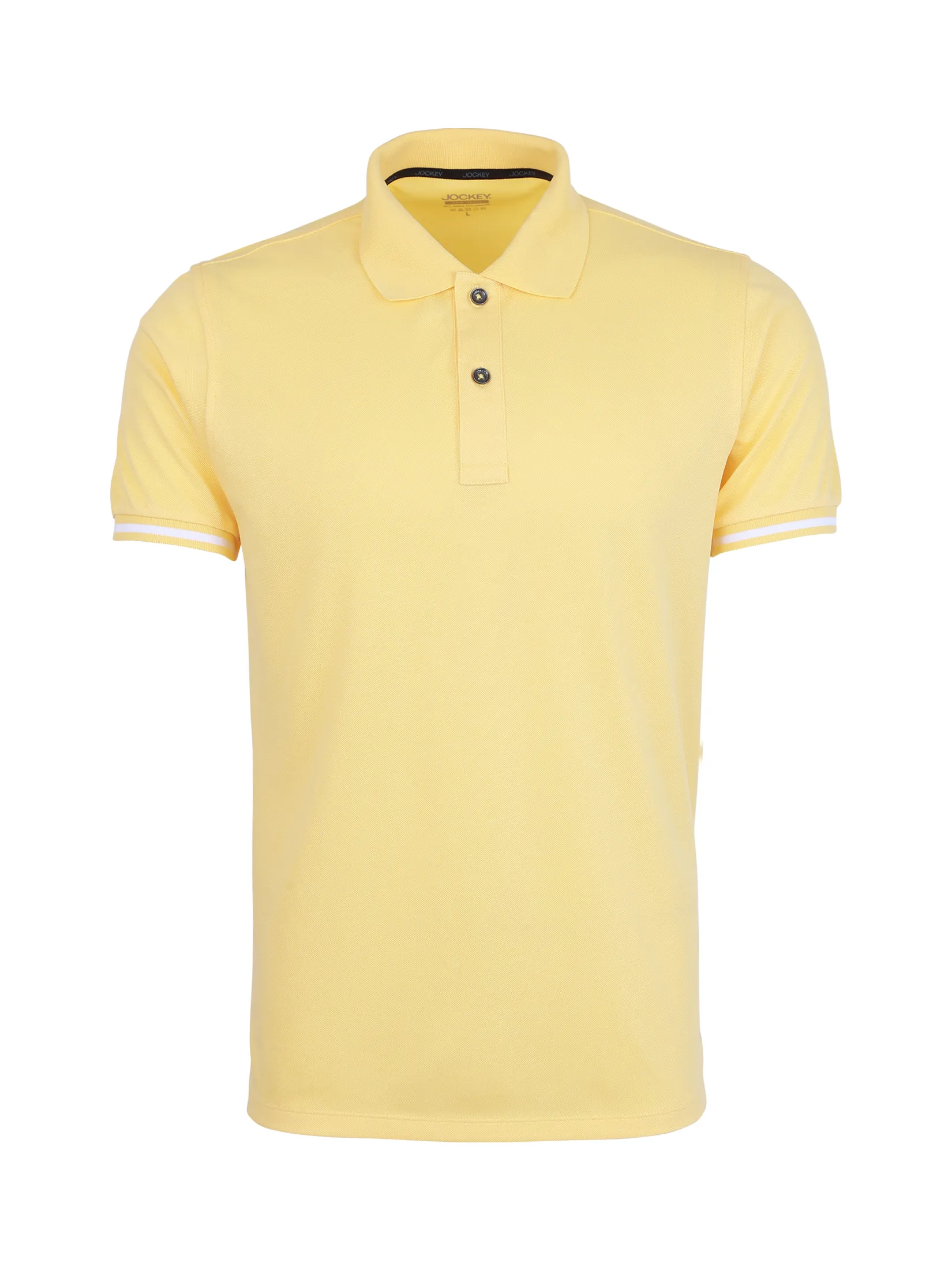 JOCKEY UNDERWEAR Men s AFFORDABLE POLO SHORT SLEEVE YELLOW Size - 2L/XL
