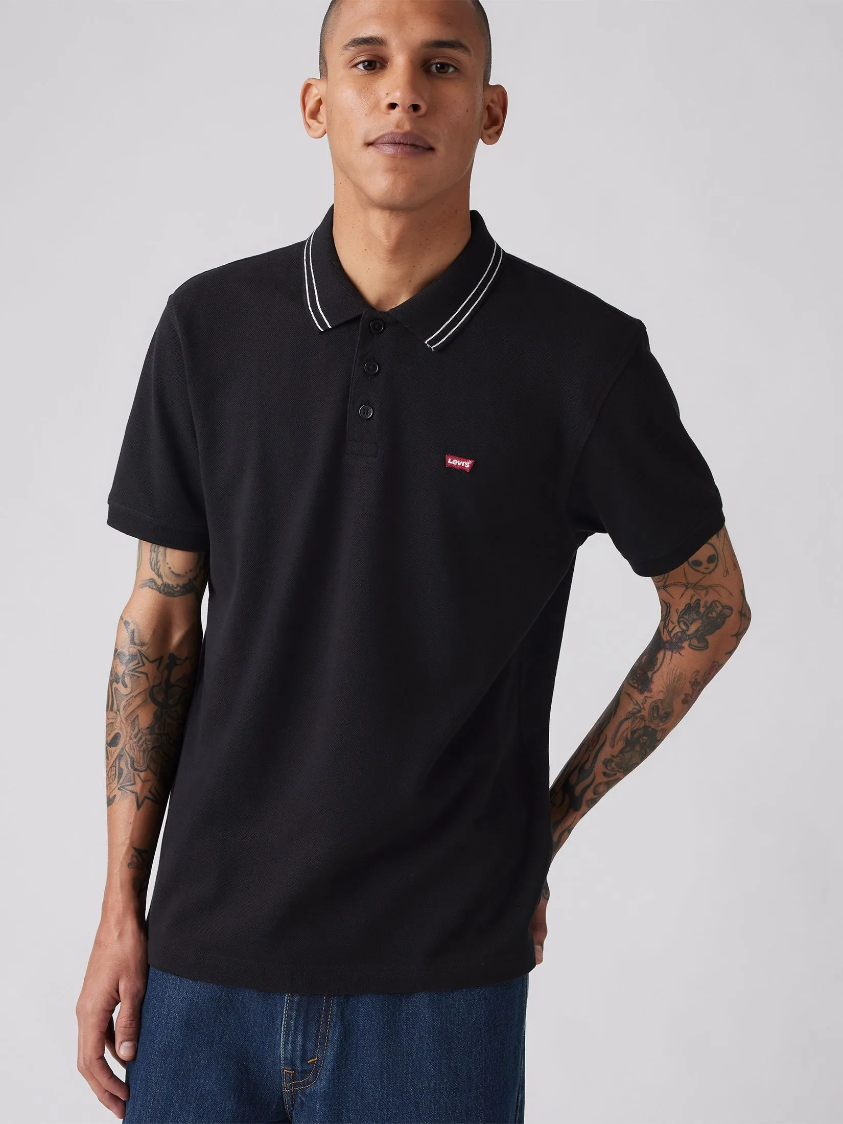 LEVI'S Men's Housemark Polo Shirt Black