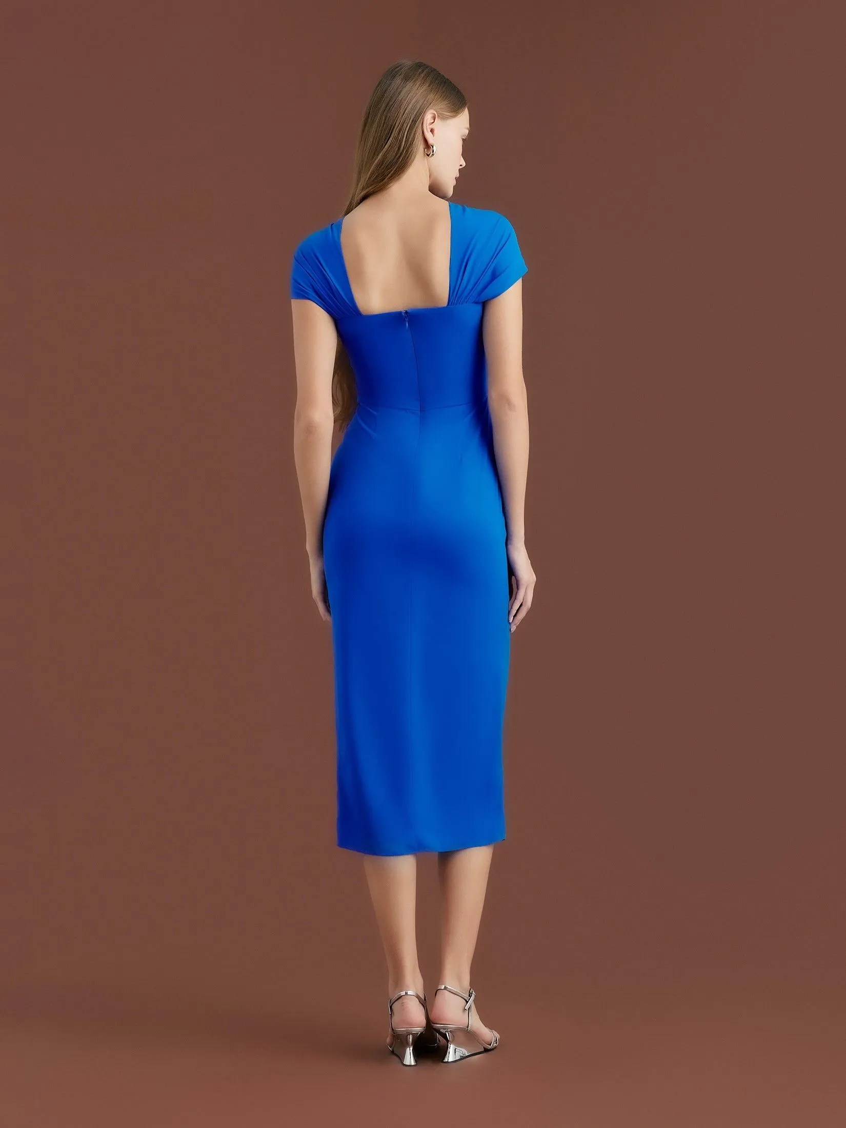 ASV (AW24) Solar Draped Women Dress Blue