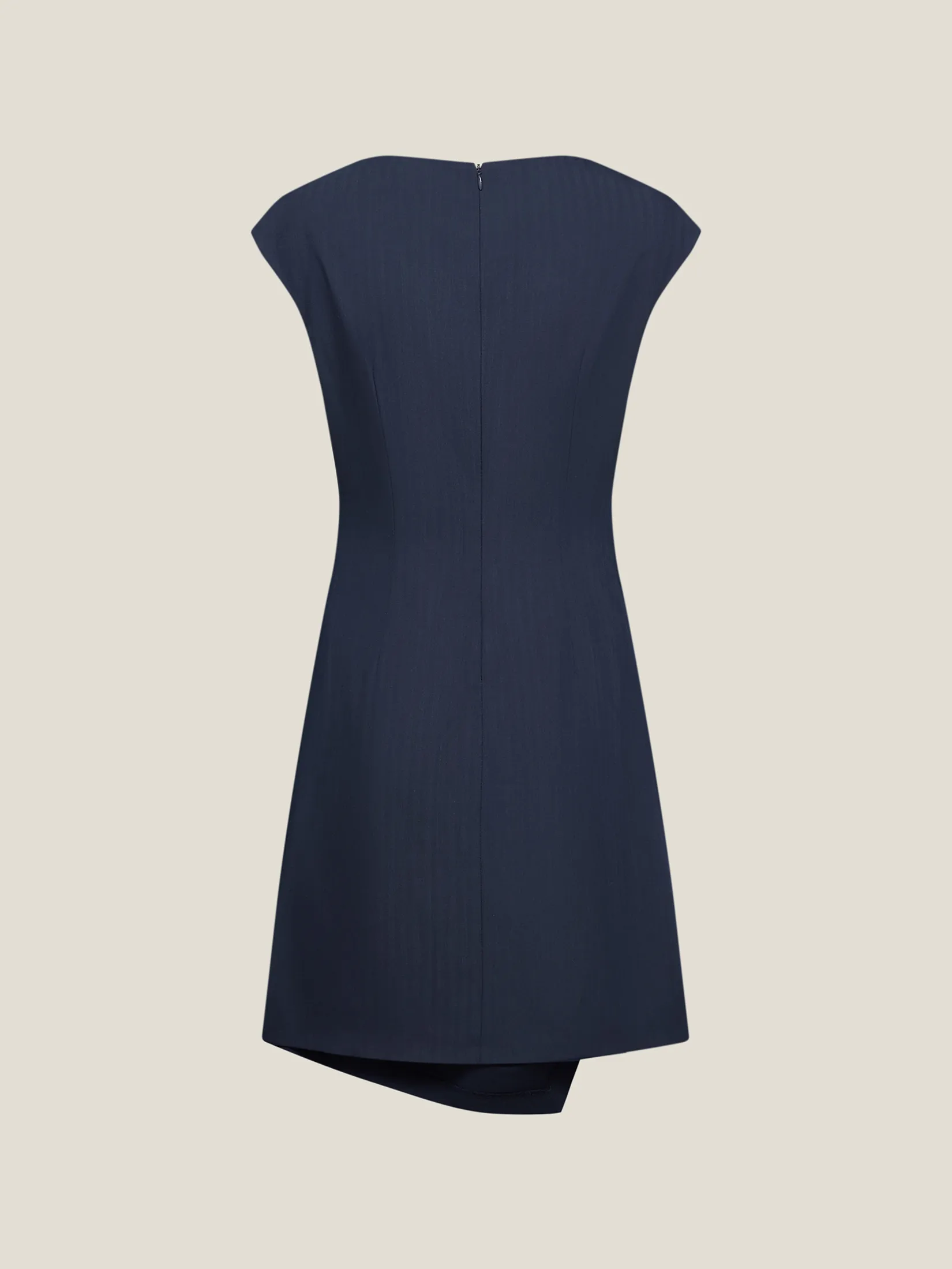 G2000 Women Clothing Anti Uv Asymmetrical Hem Dress  A-Shape - Navy