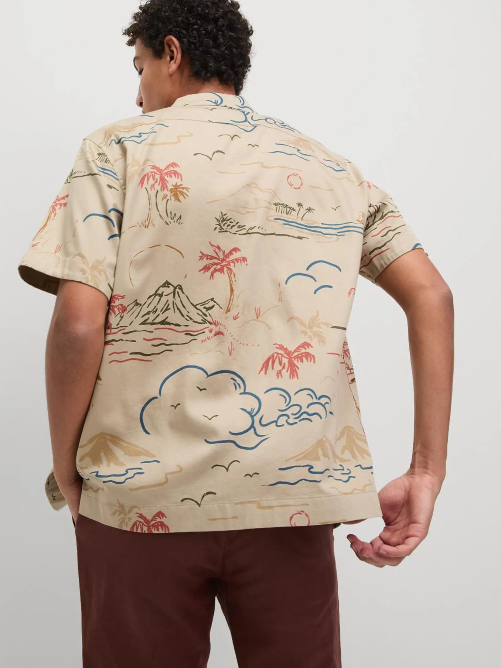 MARKS & SPENCER Men Shirt Easy Iron Pure Cotton Hawaiian