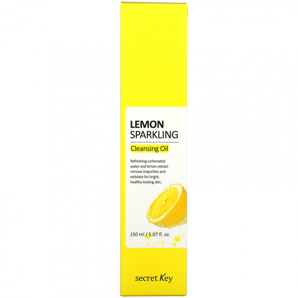 Secret Key, Очищающее масло Lemon Sparkling Cleansing Oil, 5,07 жидких унций (150 мл)