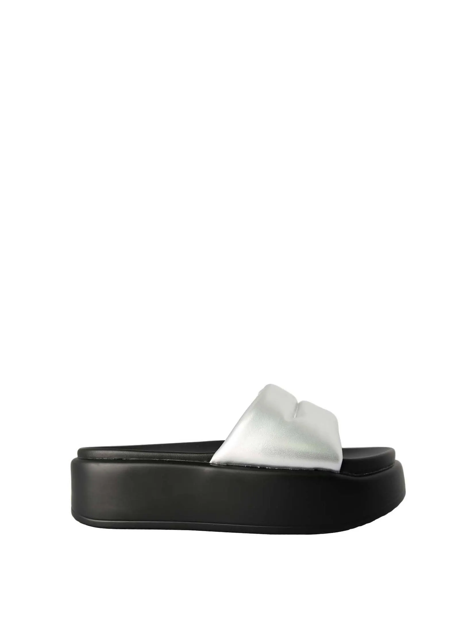 VILLAINS SF ASTRID Women's Platform Flat Sandals SILVER