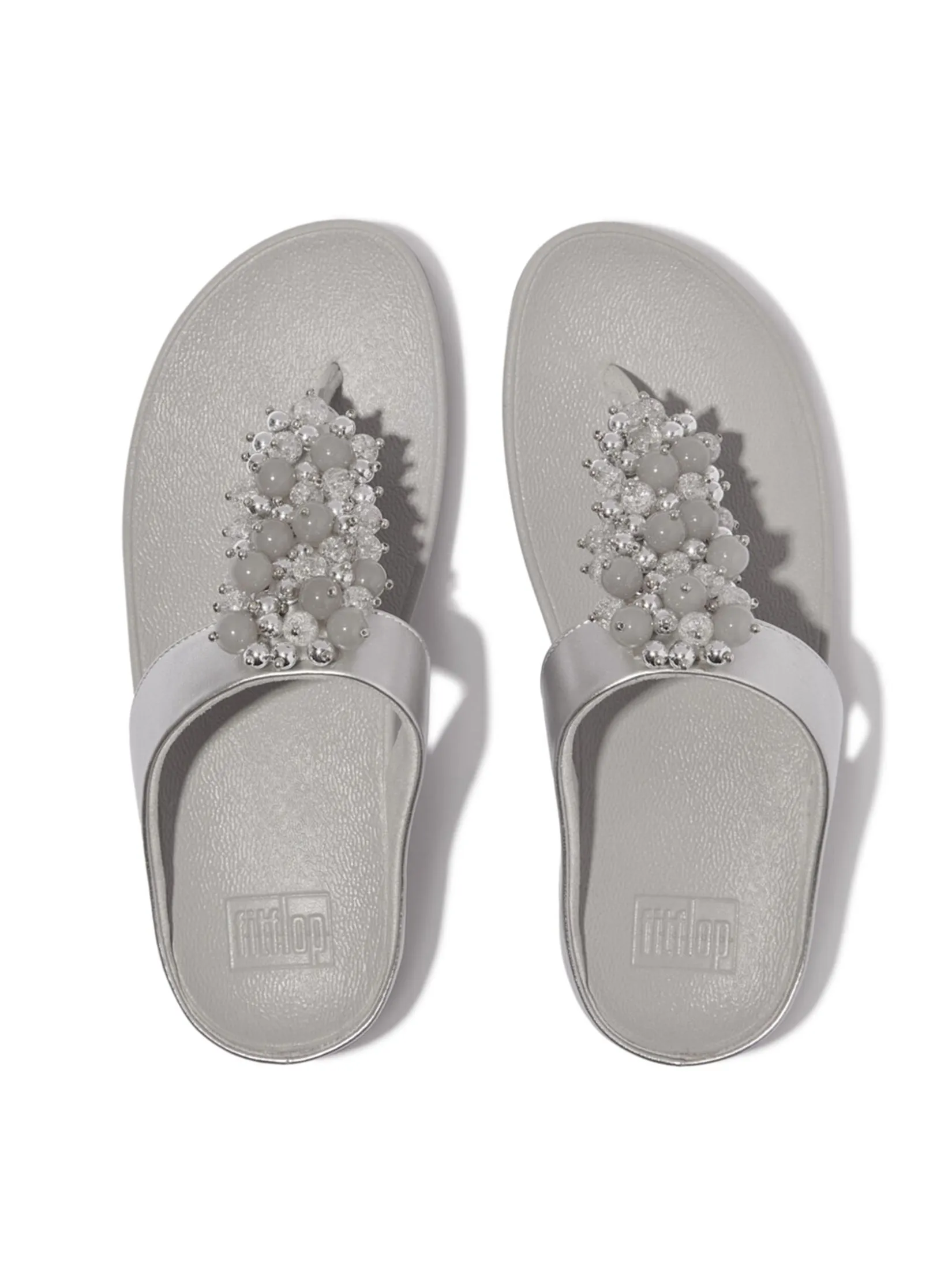 FitFlop™ WOMEN'S FINO BAUBLE-BEAD TOE-POST SILVER