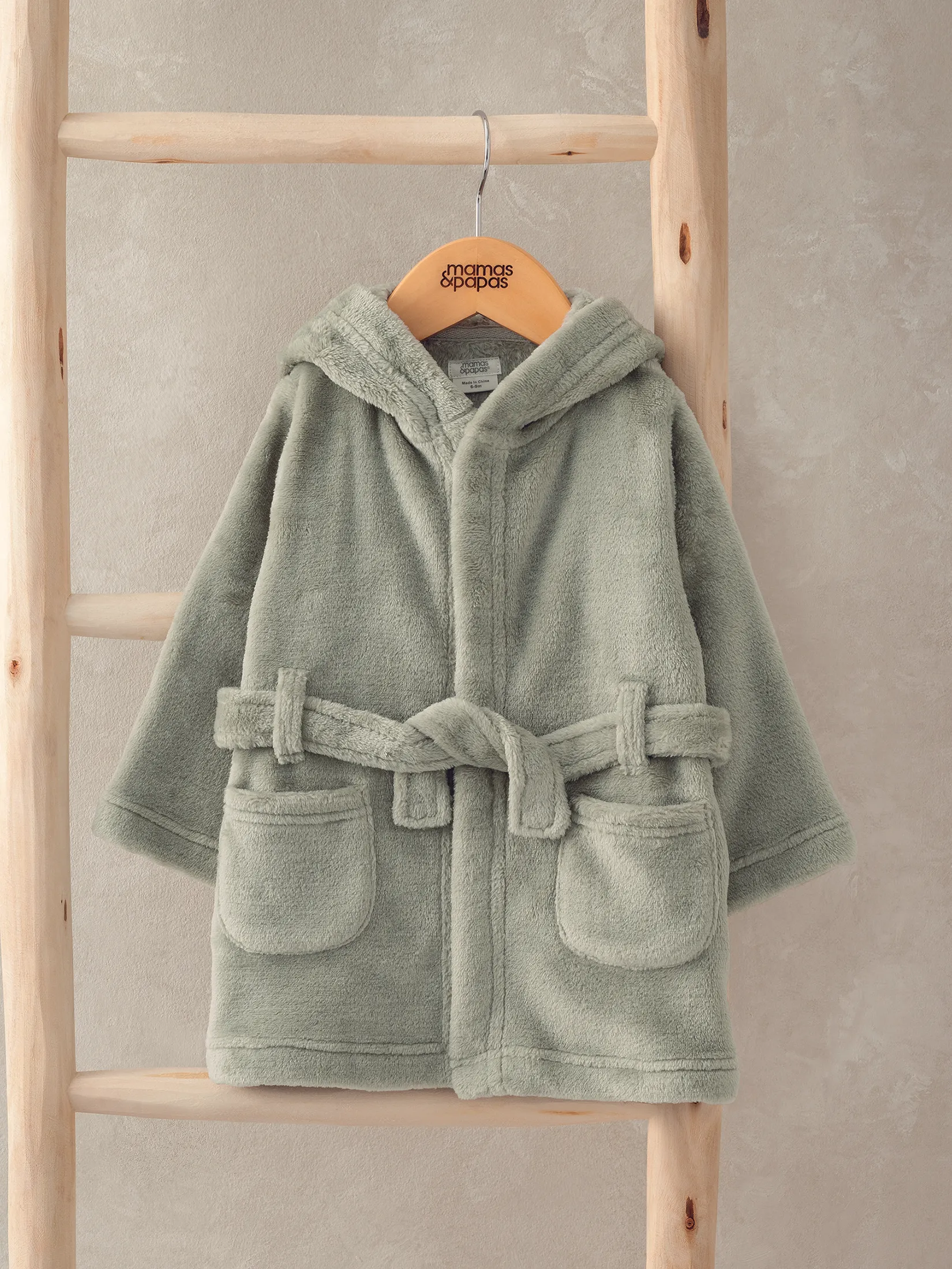 MAMAS & PAPAS Boy Toddler Dressing Gown Dino Green