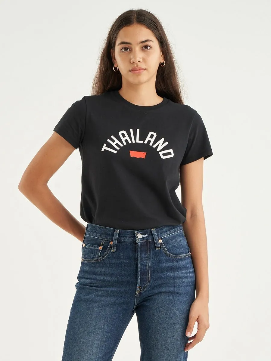 LEVI'S Women's Perfect T-Shirt Thailand Arc Mineral Black
