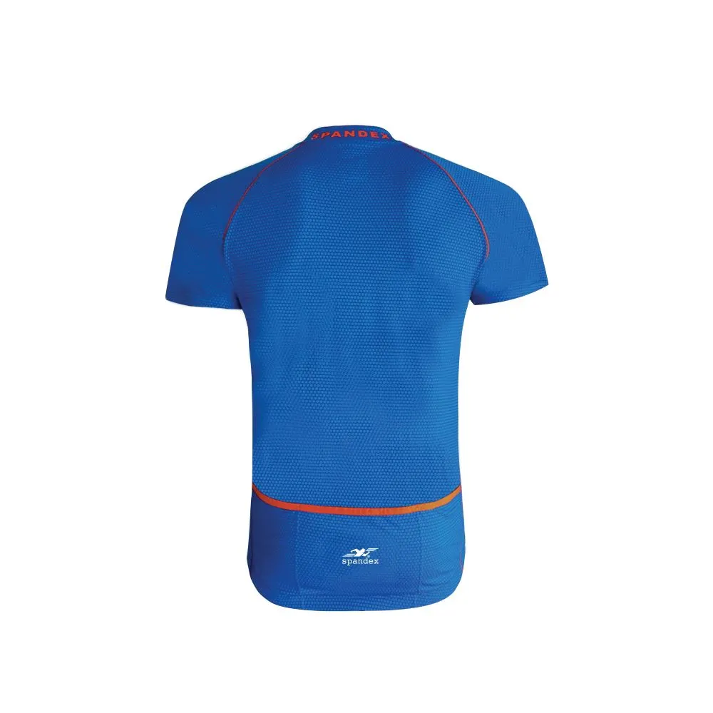 SPANDEX Blue/Orange-CS002-Cycling Short Sleeve