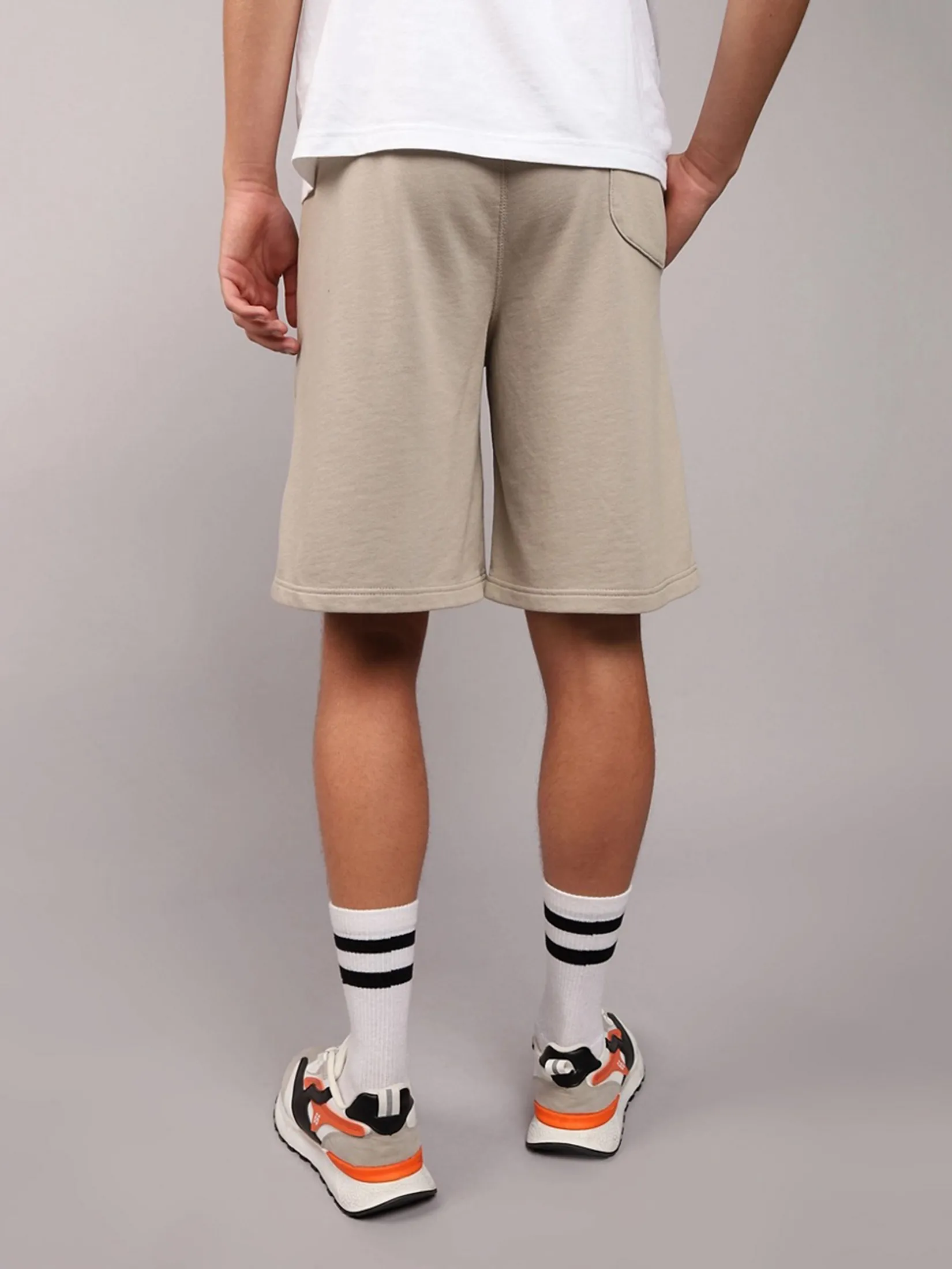 AMERICAN EAGLE MEN 7780 INTL HERITAGE SWEAT SHORT 207 TAN