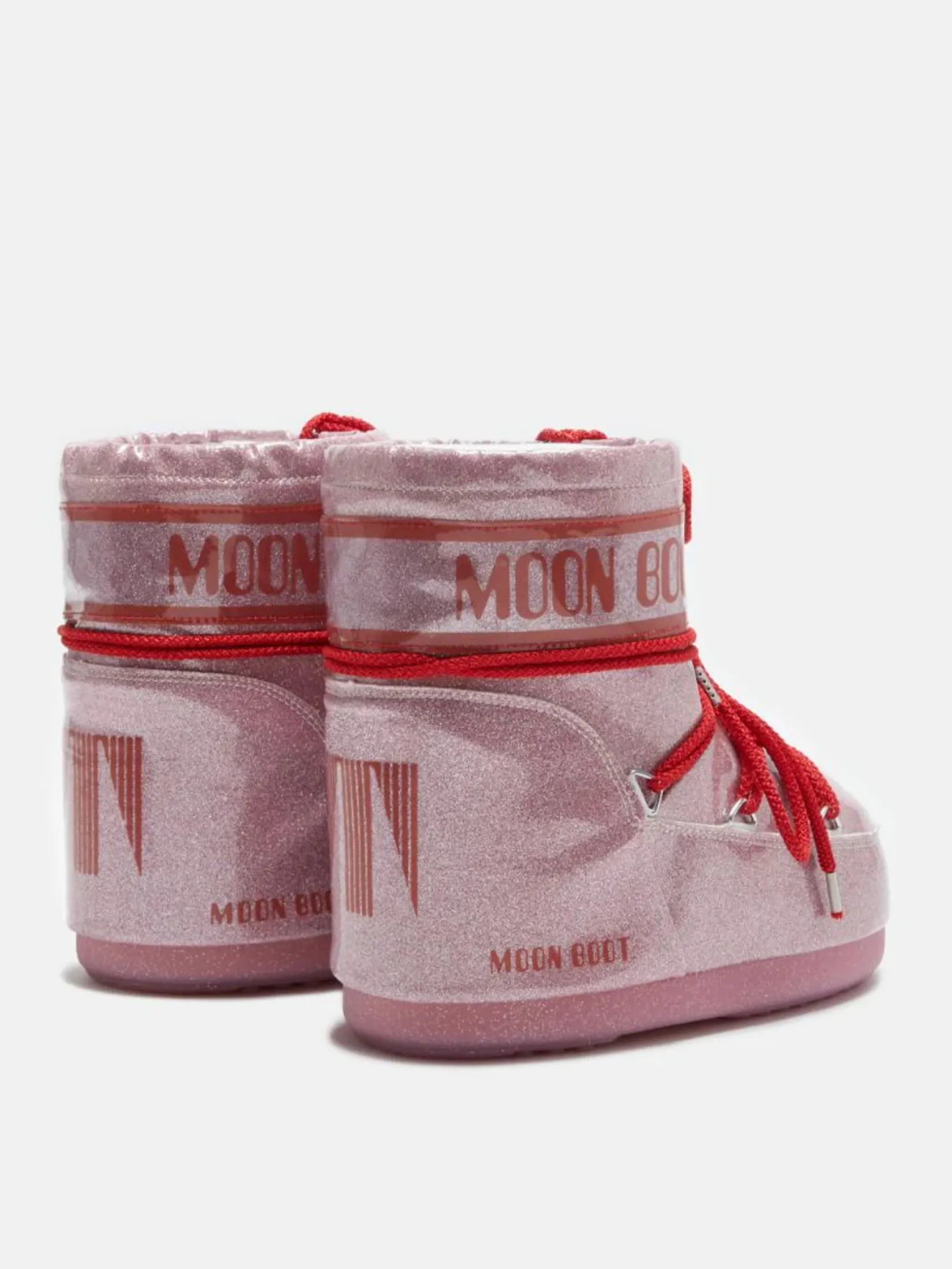 MOON BOOT BOOTS ICON LOW GLITTER IN PINK