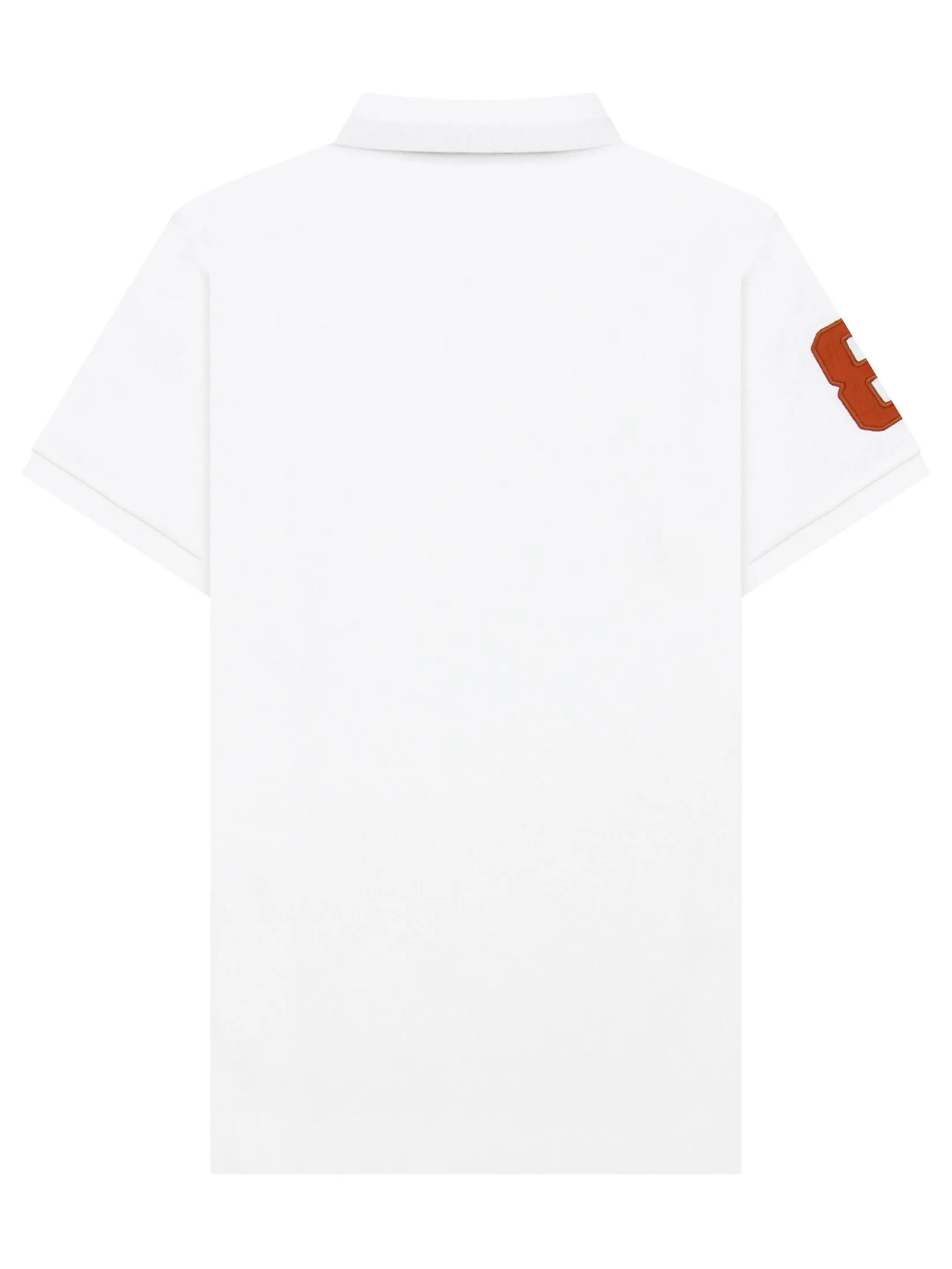 GIORDANO Men's Lycra Pique Embroidery Polo (3D Lion) White