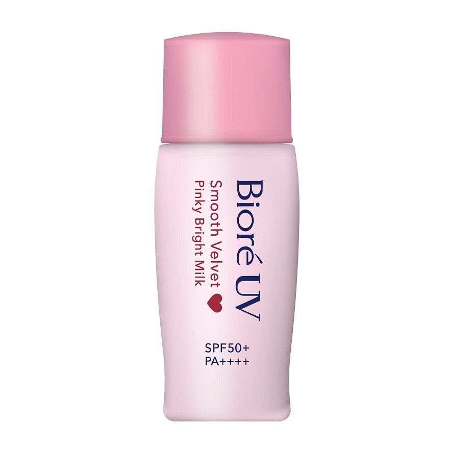 Biore UV Smooth Velvet Pinky Bright Milk SPF50+ PA++++ 30 Ml. - Pink