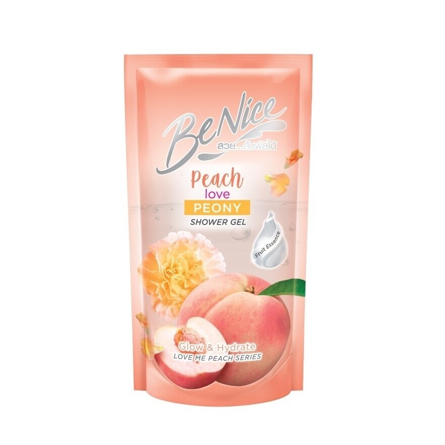 Benice Shower Gel Peach Love Peony 400 Ml.(Refill) - Peach