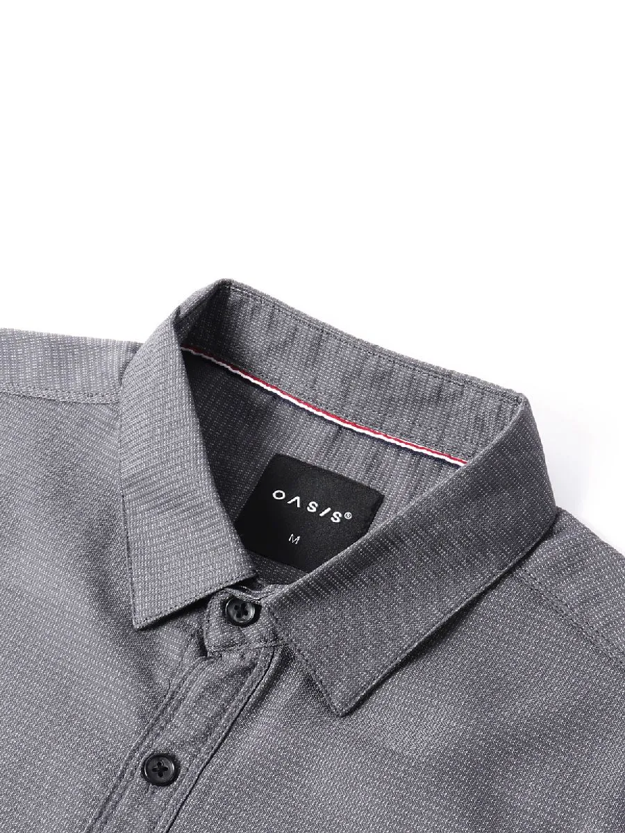 OASIS Men's Long sleeve polo shirt Grey