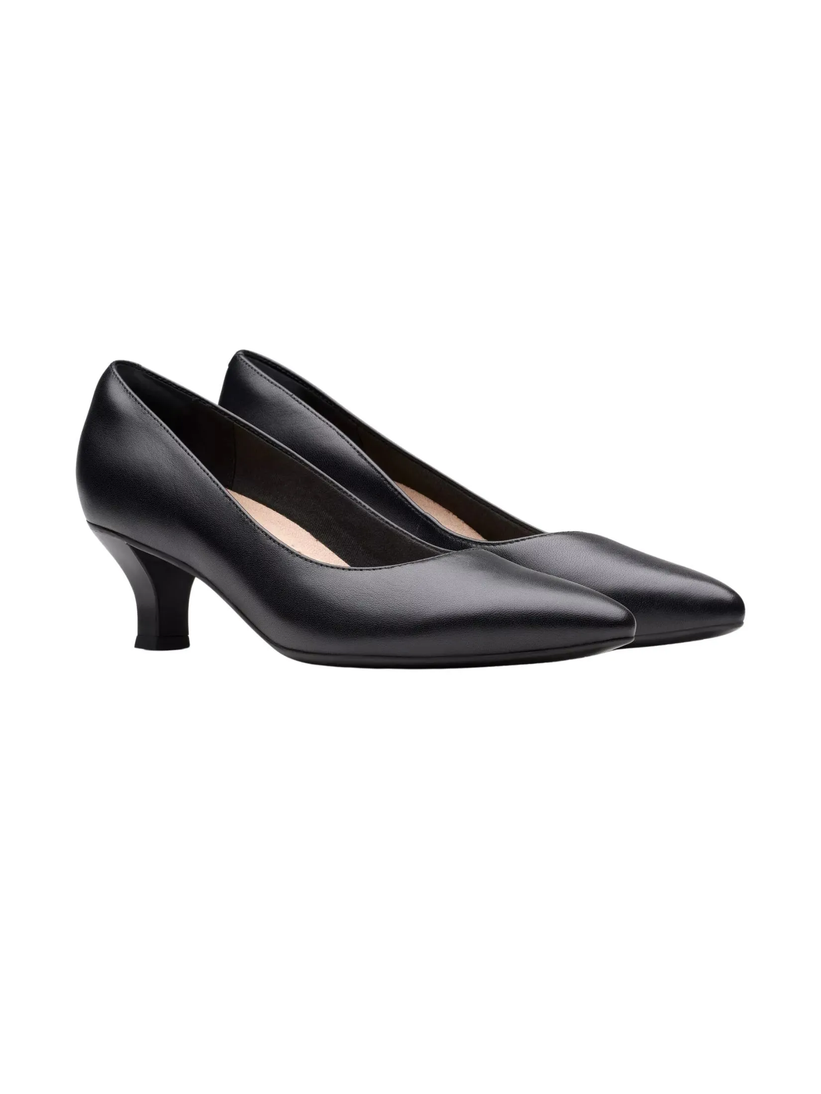 CLARKS Kepley Vine Women’s Heels in Black Leather