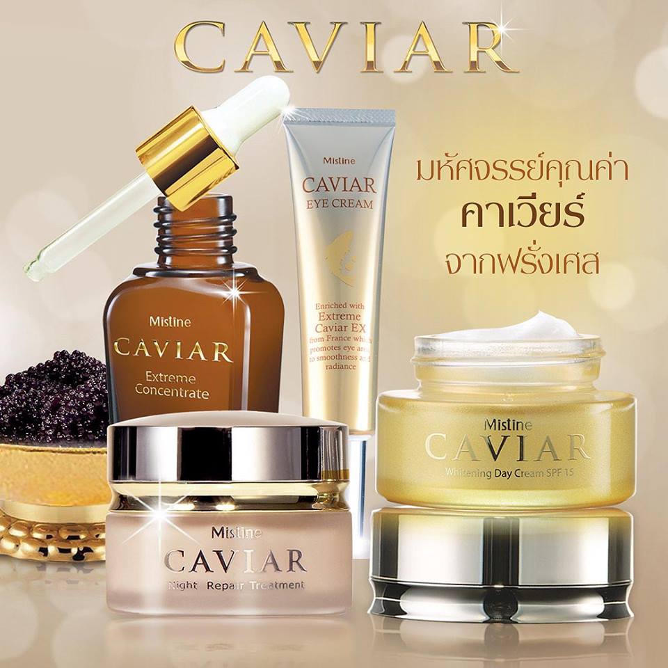 Сыворотка + ночной и дневной крем с черной икрой Caviar Mistine