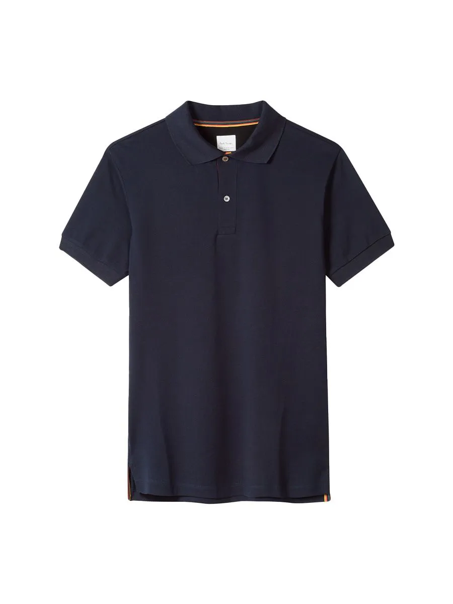 PAUL SMITH POLO SHIRT MENS STR PLACKET POLO VERY DARK NAVY
